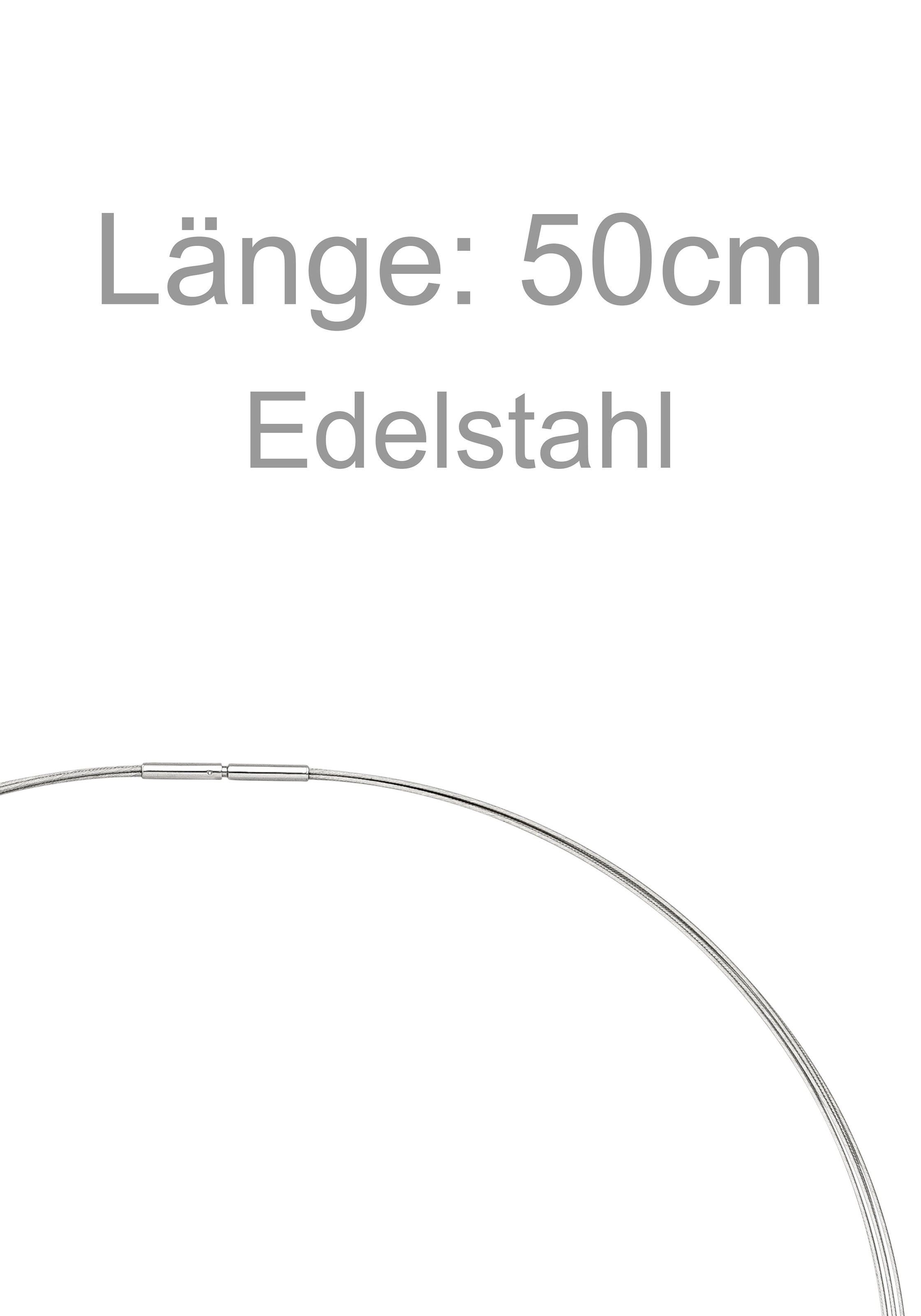 JOBO Halsreif 5-reihig Edelstahl 50 cm