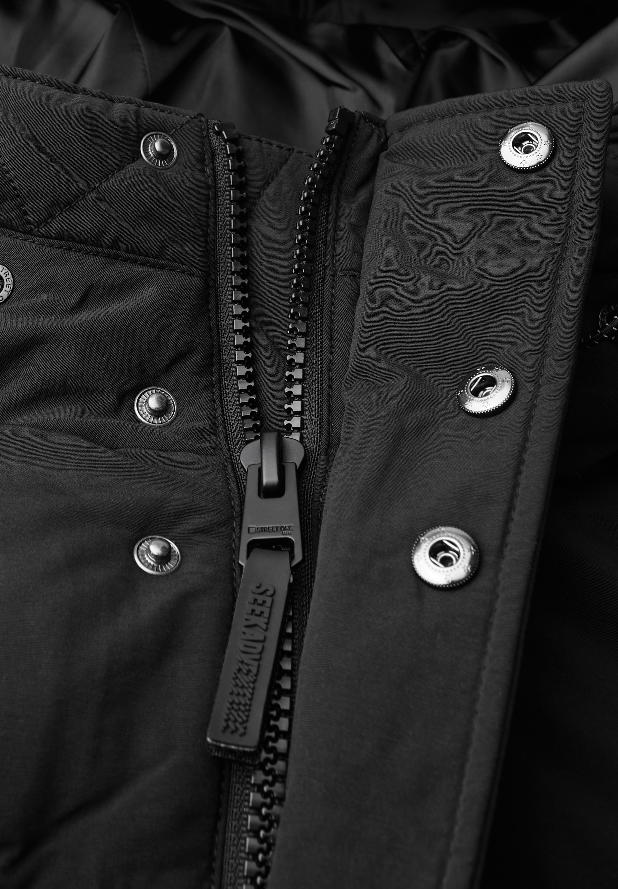 STREET ONE MEN Steppjacke mit Kapuze mit Kapuze mit Tunnelzugband