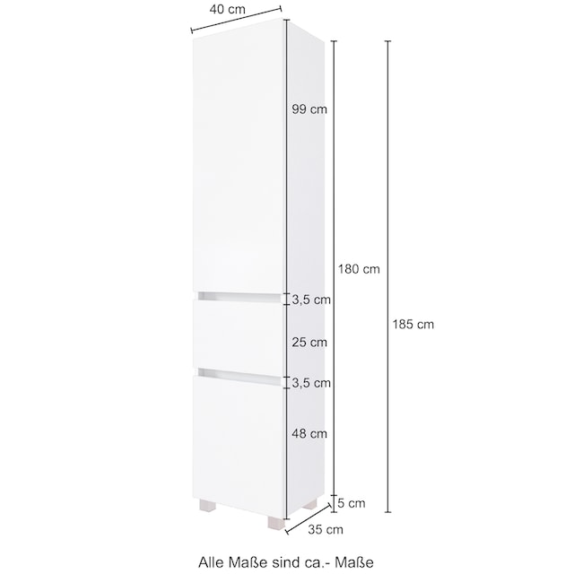 HELD MÖBEL Seitenschrank »Baabe«, Badmöbel Breite 40 cm bestellen | BAUR