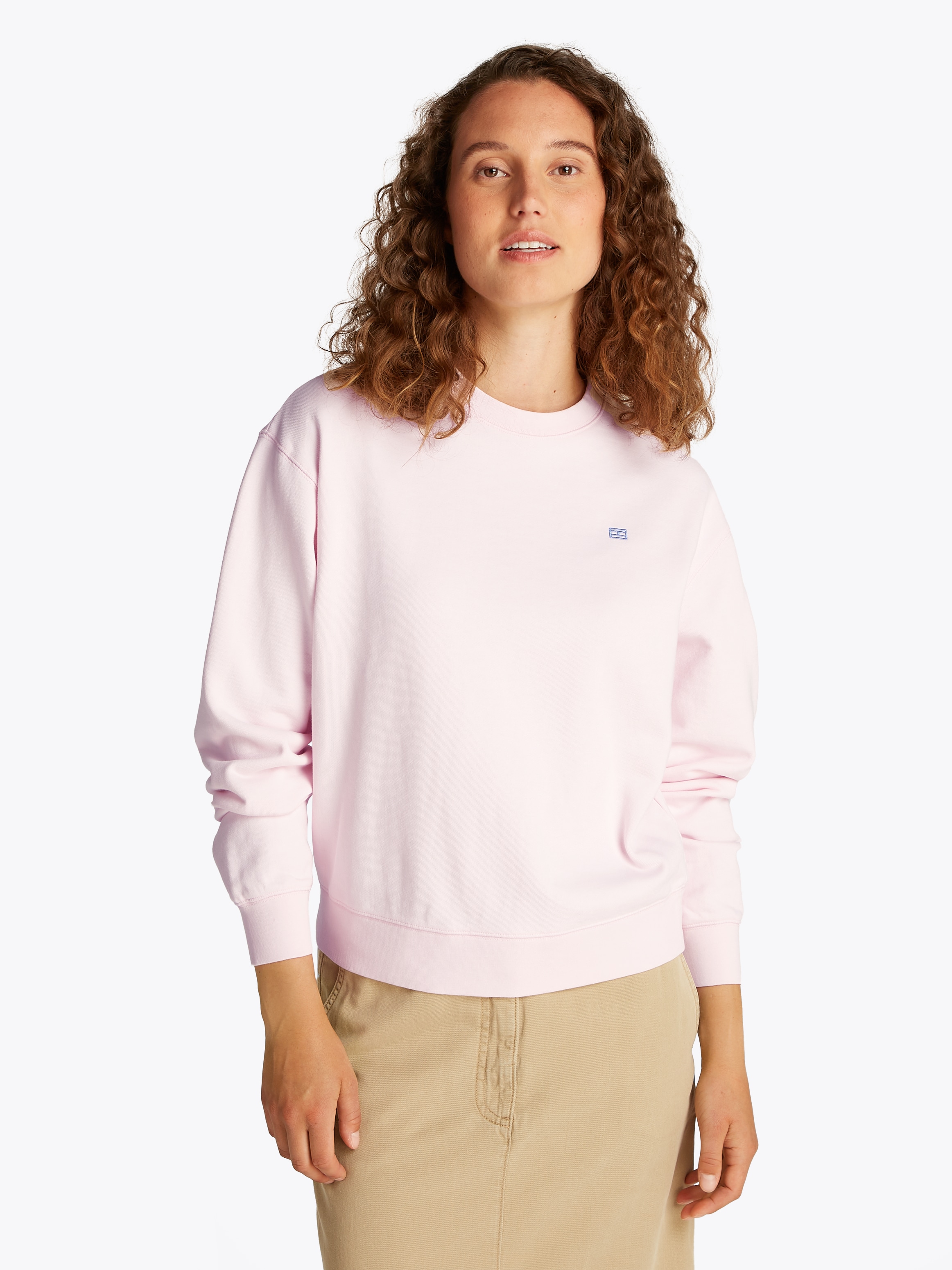 TOMMY HILFIGER Sweatshirt »REG CONTRAST FLAG SWEATSHIRT«, mit Logo-Flag