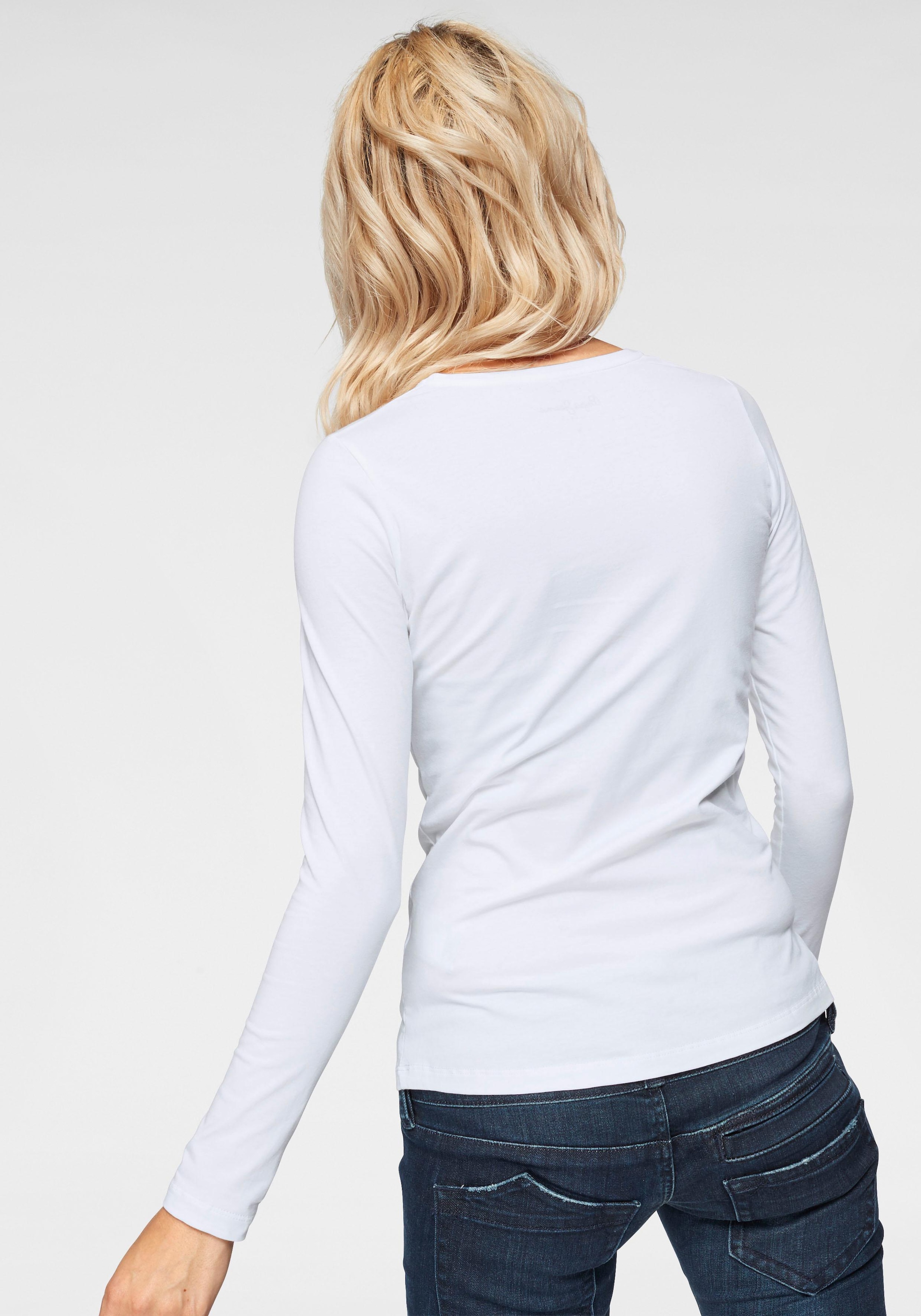 Pepe Jeans Langarmshirt »NEW VIRGINA mit kaufen | online Logo-Print BAUR L/S«