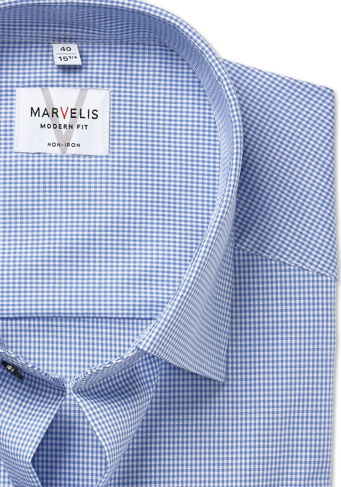 MARVELIS Langarmhemd Businesshemd, modern fit, New-Kentkragen