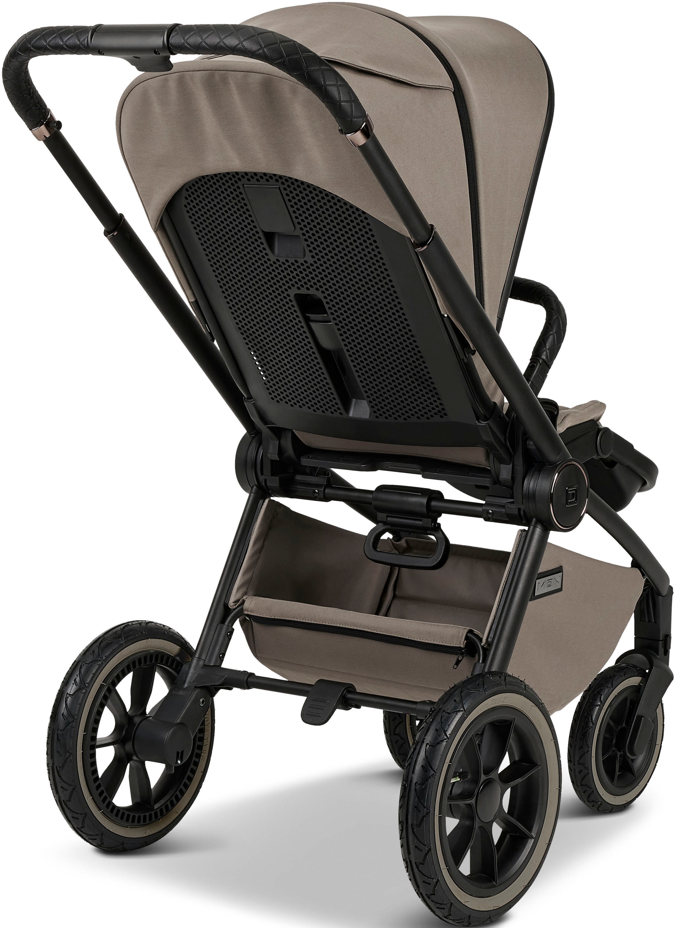 Moon Kombi-Kinderwagen »Resea+, mud/black matt«, mit Luftreifen