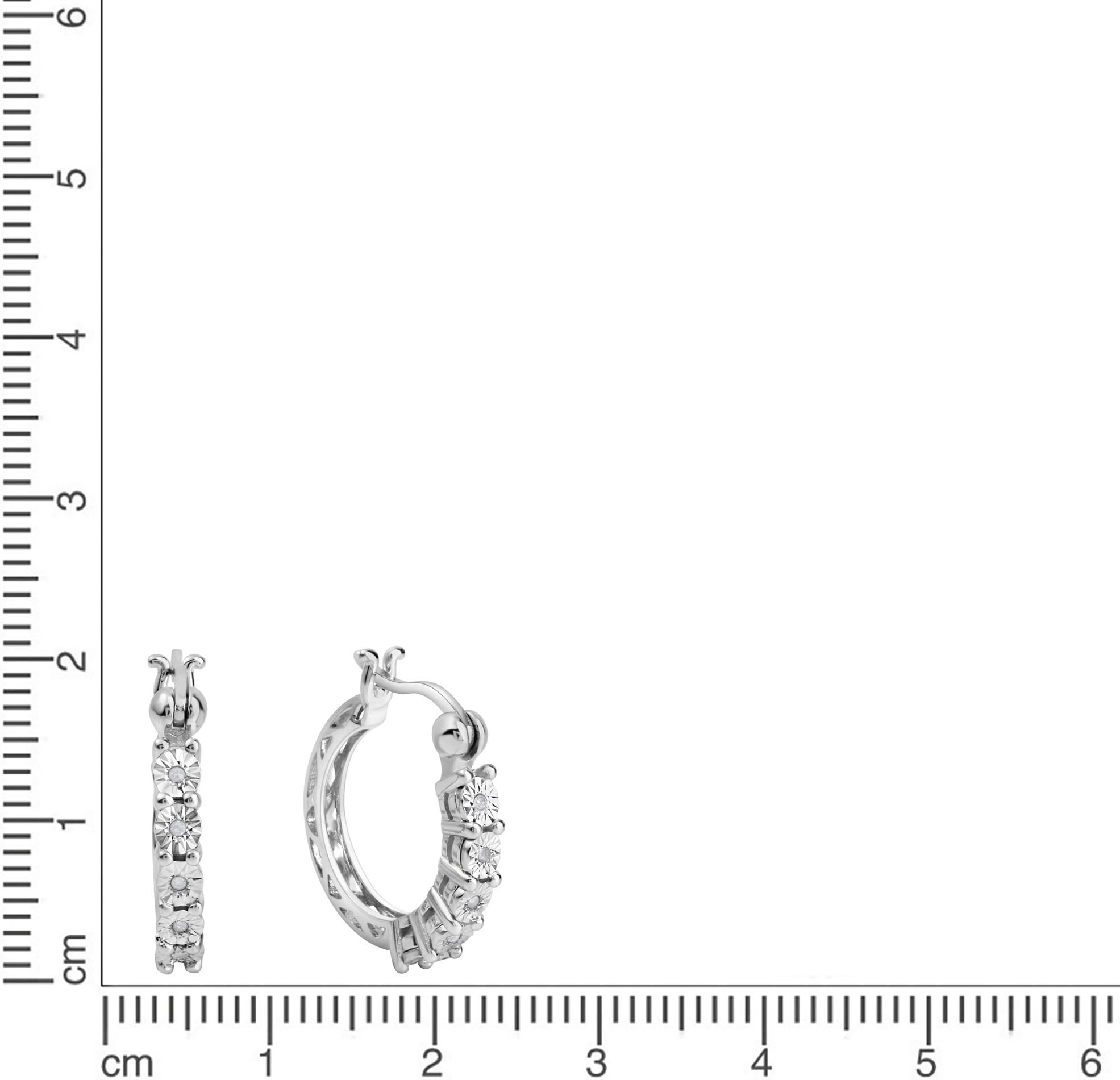 Firetti Paar Creolen »Schmuck Geschenk Silber 925 Ohrschmuck Ohrringe«, mit Diamant