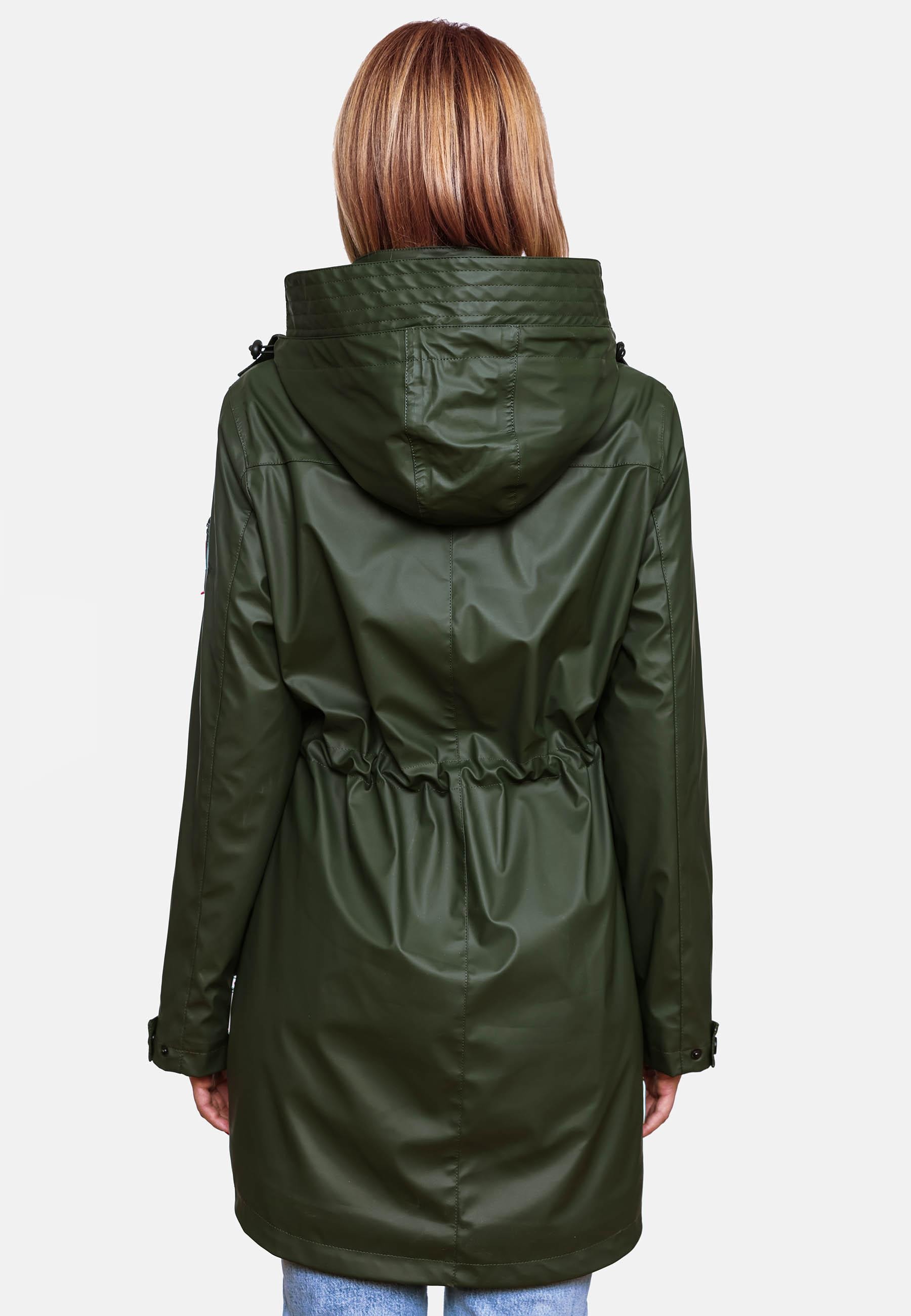 Navahoo Outdoorjacke »Deike«, mit Kapuze, modischer Damen Outdoor Regenmantel