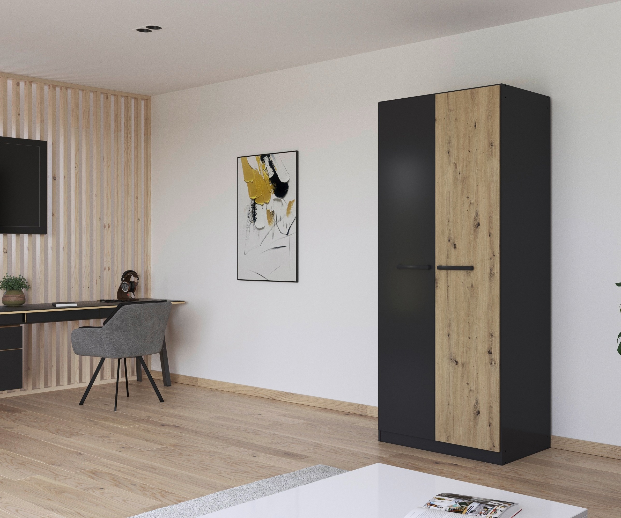 rauch Drehtürenschrank »Kleiderschrank Schrank Garderobe Garderobenschrank Stauraumwunder MODI«, optional mit Spiegel MADE IN GERMANY