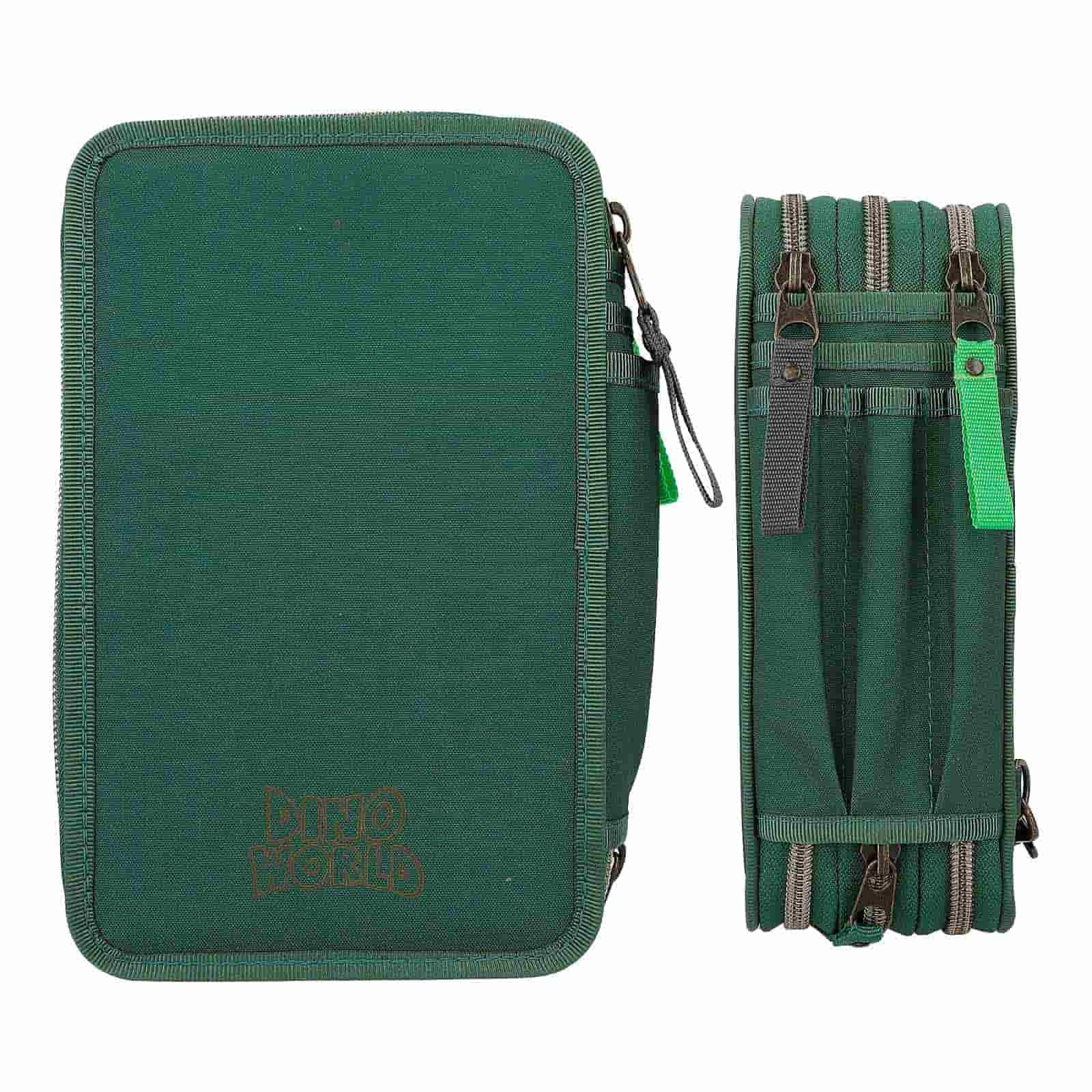 Depesche Buntstift »3-Fach Federtasche T-Rex Dino World 20 x 13 cm grün«