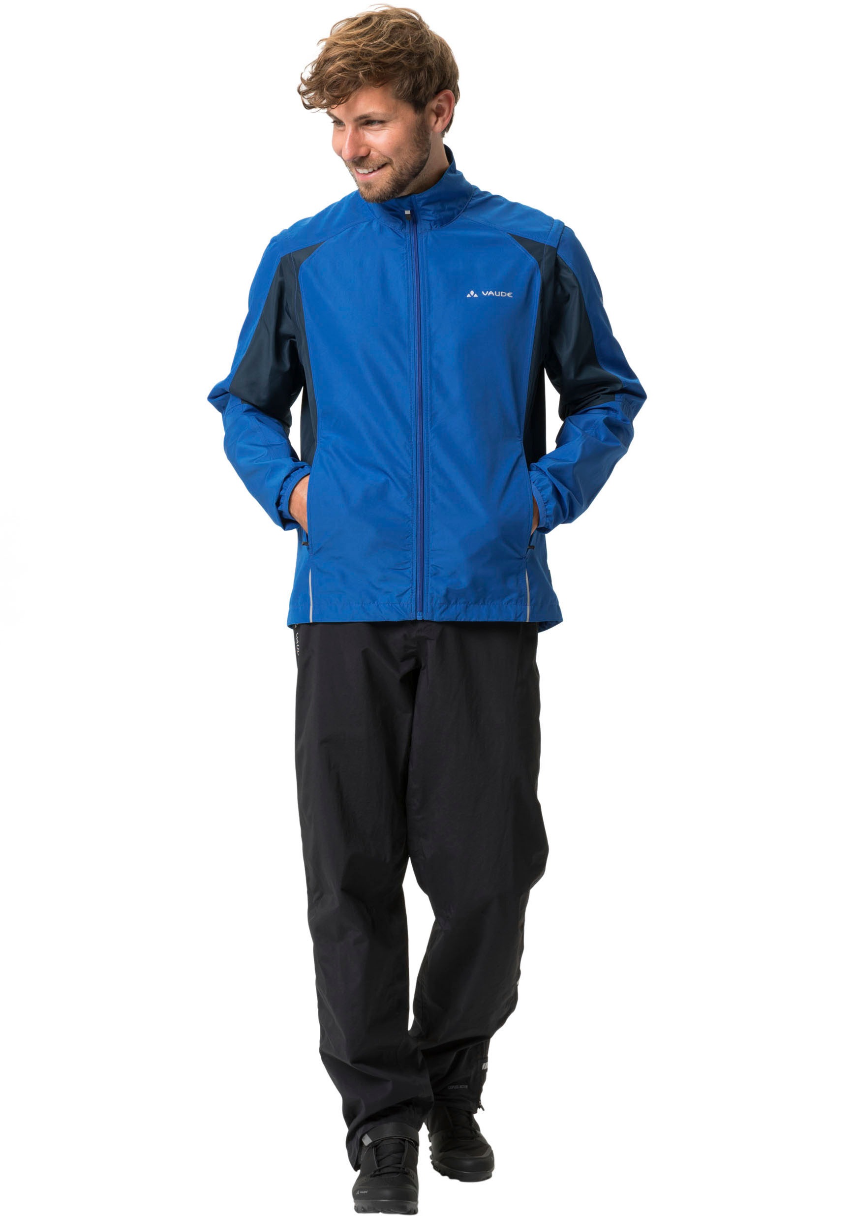 Thumbnail - VAUDE Fahrradjacke "MENS DUNDEE CLASSIC ZO JACKET" mit abnehmbaren Ärmeln, mit Stehkragen, aus Polyester, atmungsaktiv