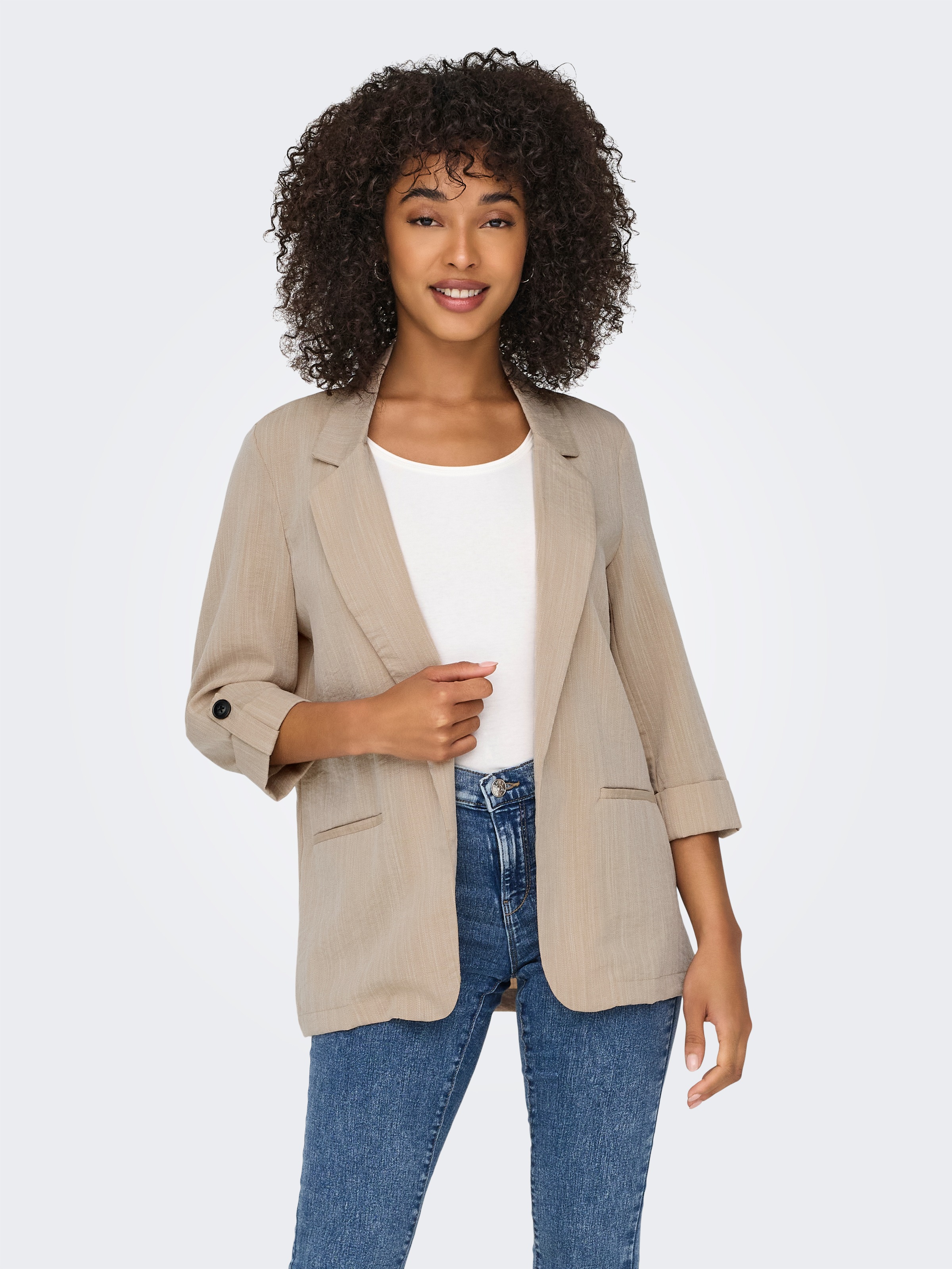 ONLY Kurzblazer "ONLMARSA 3/4 BLAZER WVN NOOS", mit Reverskragen günstig online kaufen