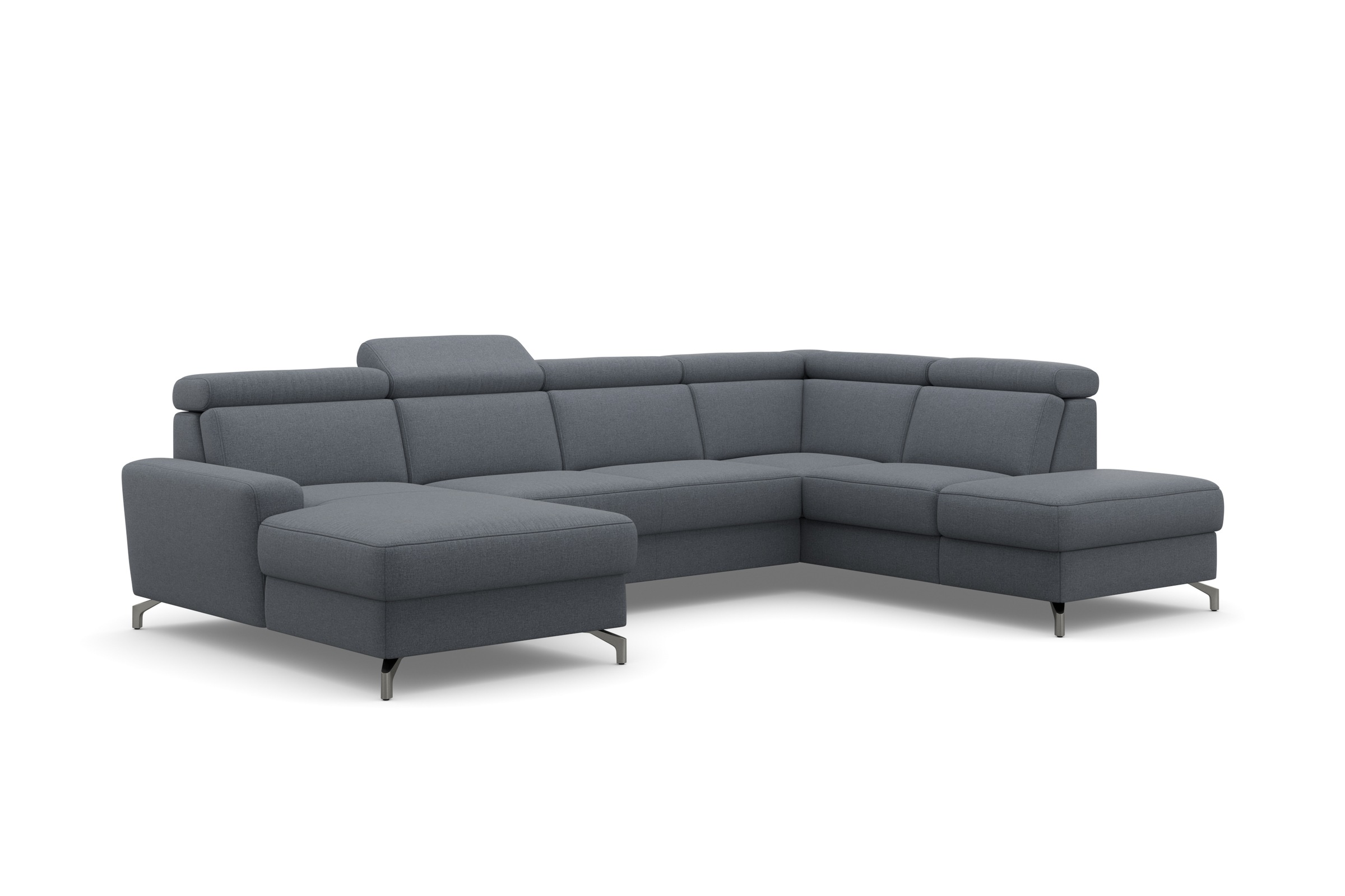 sit&more Wohnlandschaft »Scarlett U-Form«, inklusive Kopfteilverstellung, wahlweise mit Bettfunktion, Bettkasten