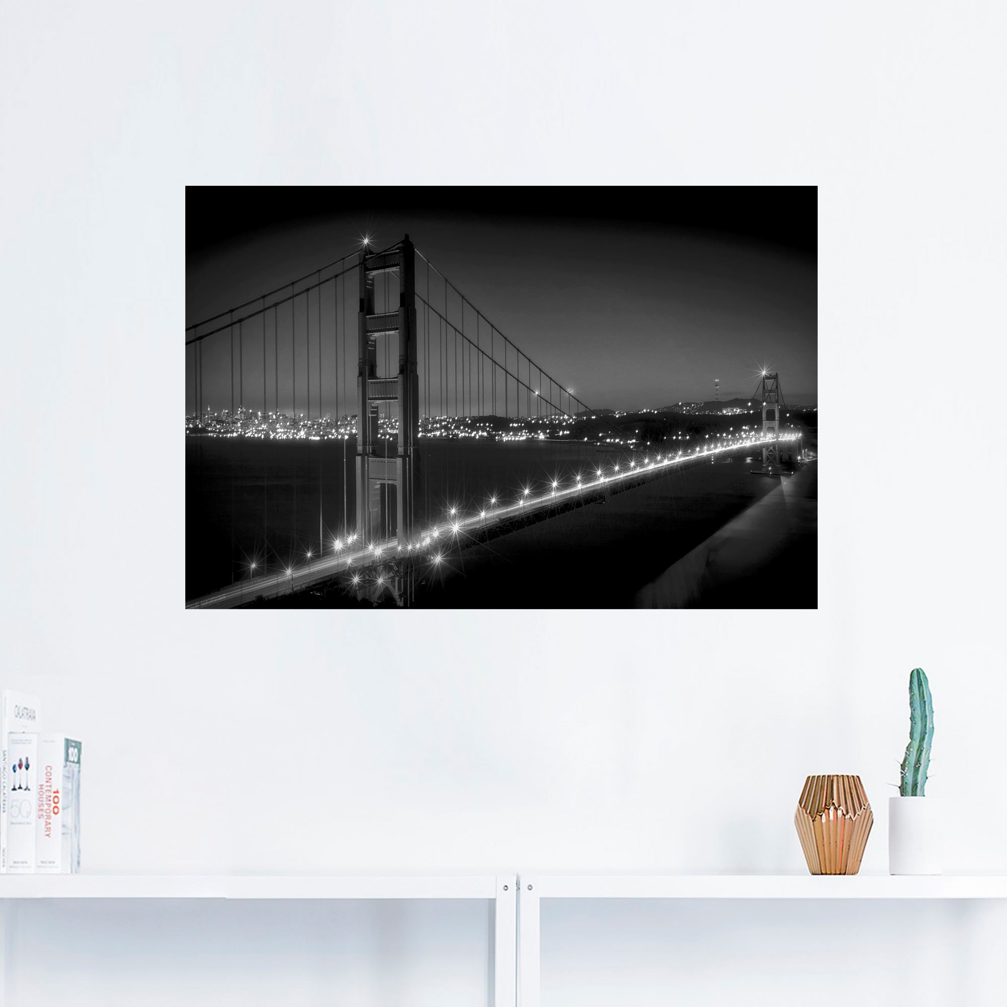 Artland Wandbild "Golden Gate Bridge am Abend", San Francisco, (1 St.), als günstig online kaufen