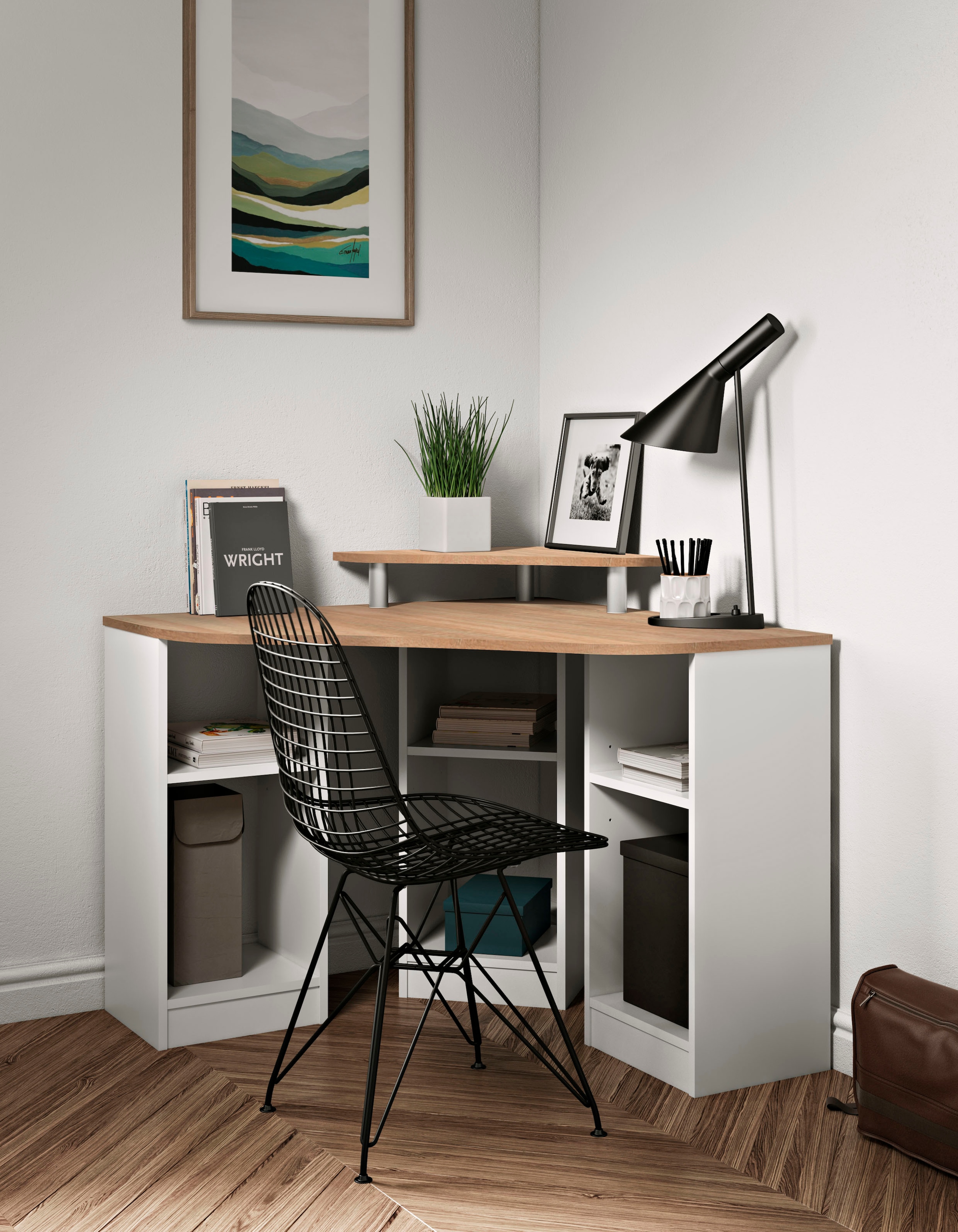 TemaHome Schreibtisch »Corner«, Melamingestell, Tischplatte in untersch. Farbvarianten, Breite 94 cm