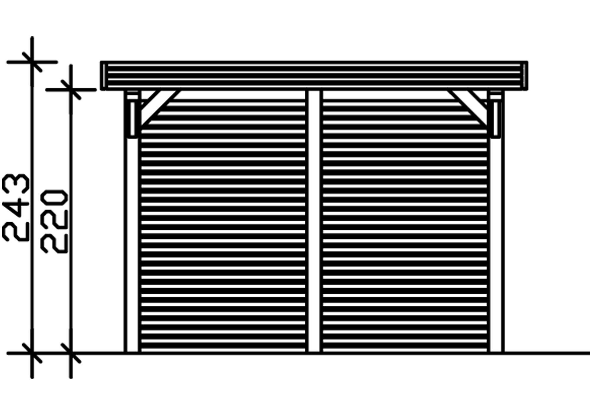 Skanholz Einzelcarport »Spessart«, 291 cm, Anthrazit