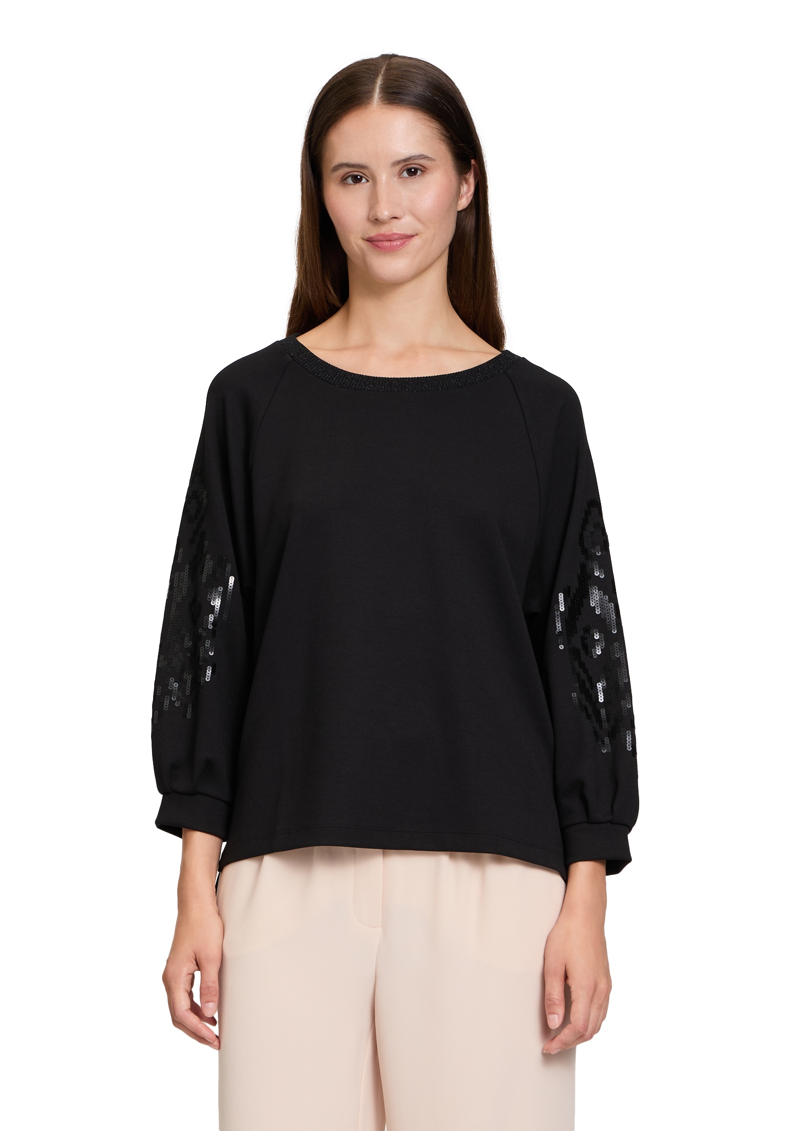 3/4-Arm-Shirt »Betty Barclay Sweatshirt mit Trompetenärmeln«, Stickerei