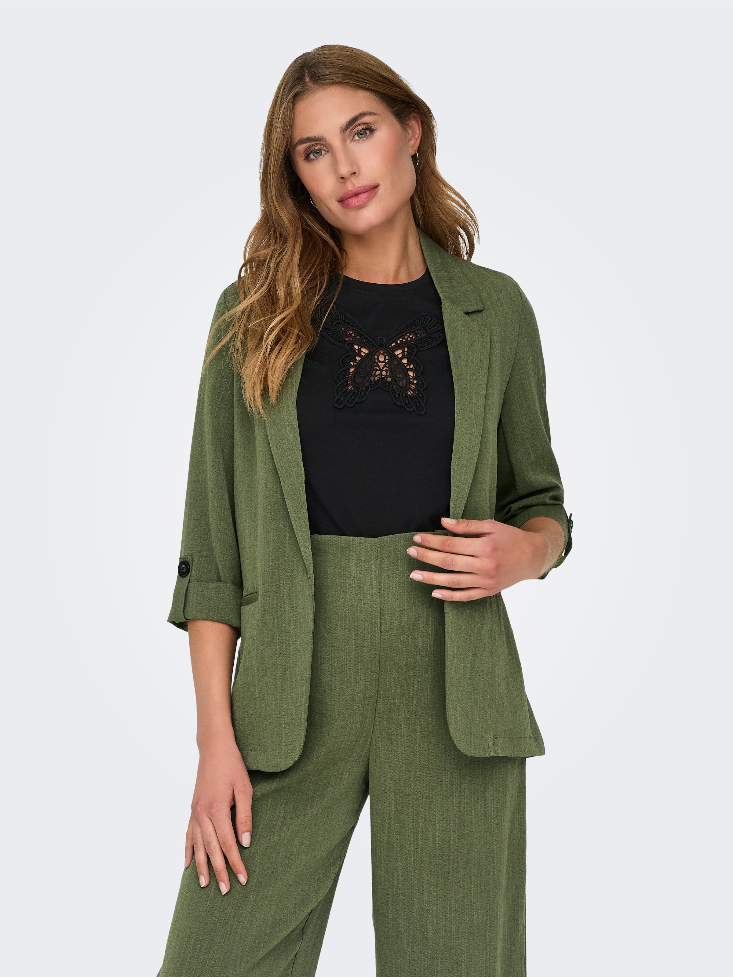 ONLY Kurzblazer "ONLMARSA 3/4 BLAZER WVN NOOS" mit Reverskragen günstig online kaufen