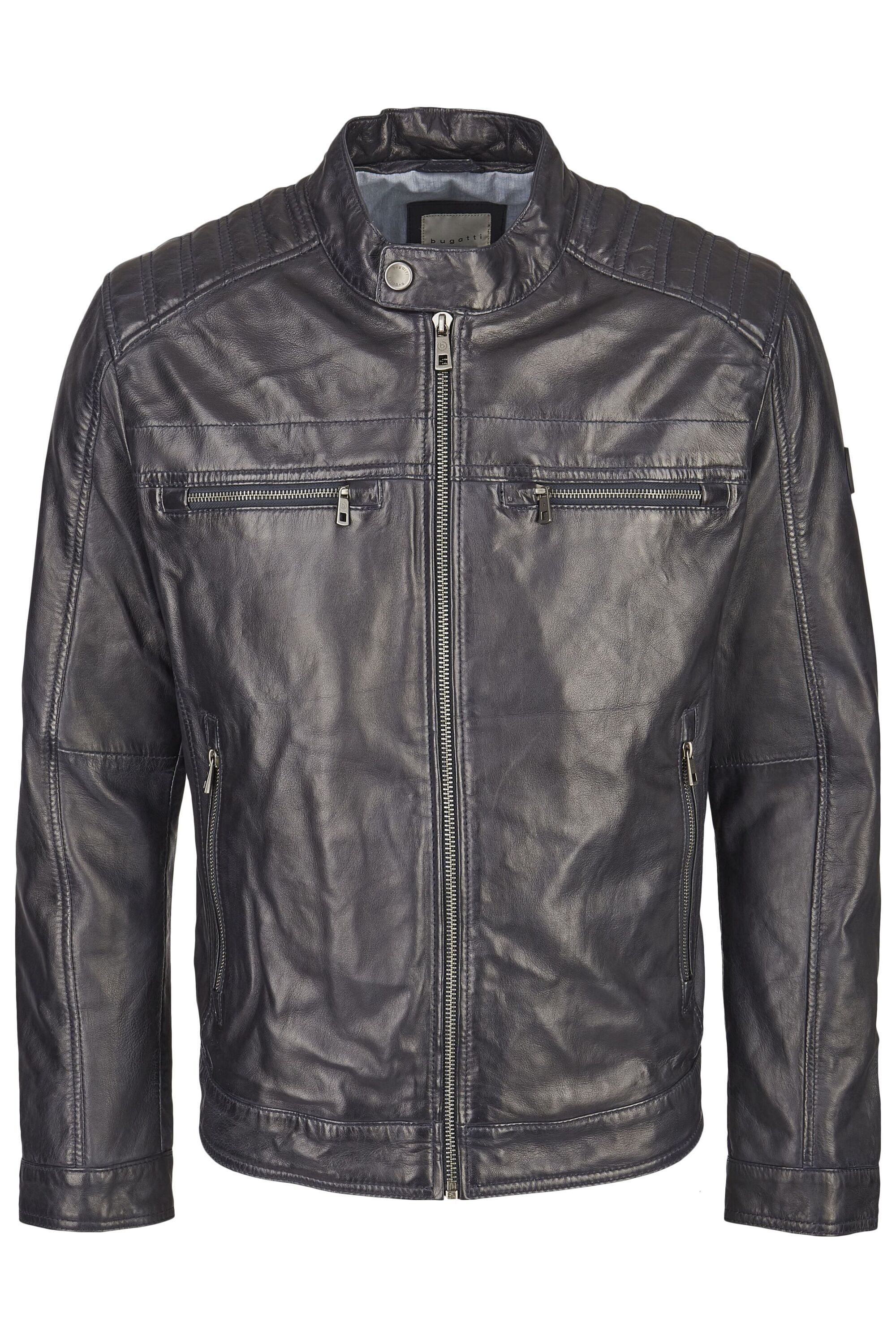 bugatti Blouson "BUAMADEO" ohne Kapuze mit Stehkragen und Druckknopfriegel