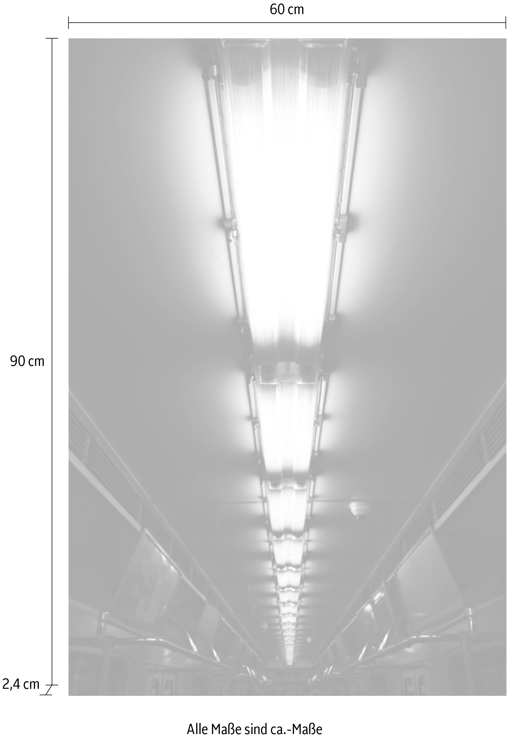 queence Acrylglasbild »Licht im Zug« Kunst | Zugbilder | Züge Fine Art-Print in Galeriequalität