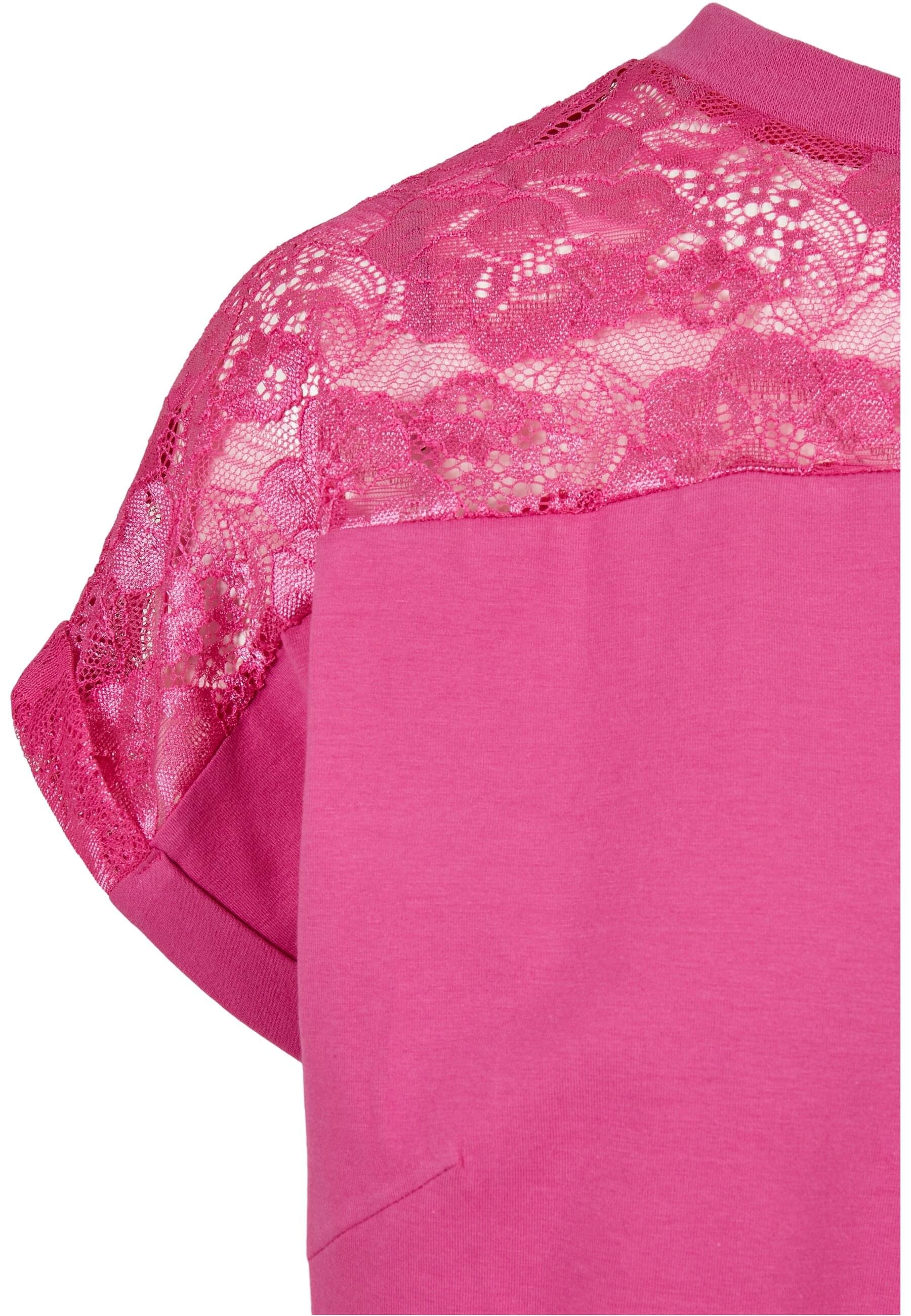 URBAN CLASSICS Shirtkleid »Urban Classics Damen Ladies Lace Tee Dress«, (1 tlg.)