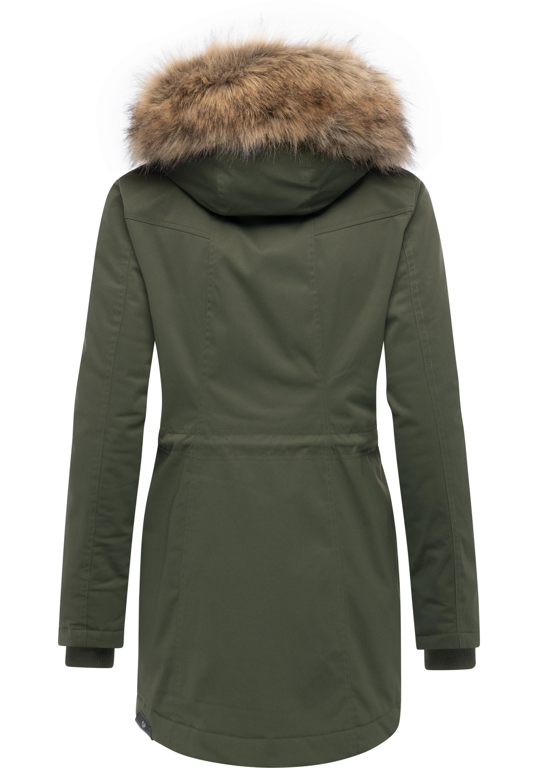 Ragwear Kurzmantel »Ellsa B YOUMODO«, Warmer Damen Winterparka