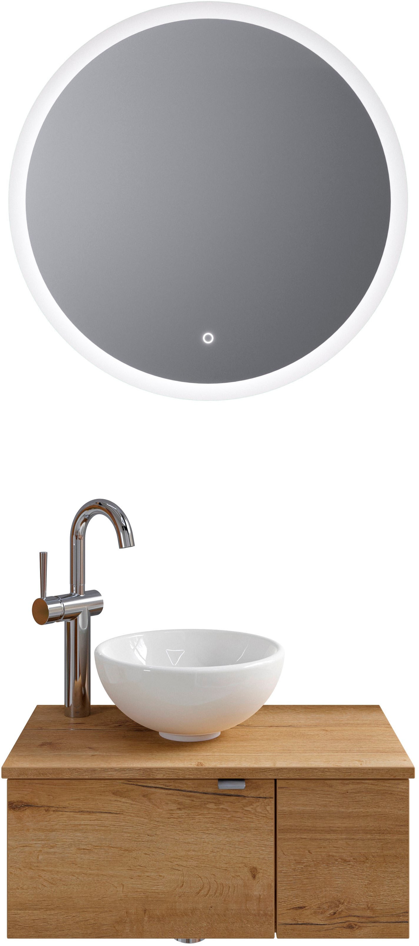 Saphir Badmöbel-Set "Serie 6915" 4 Stk. tlg. Gäste-Bad, 70 cm breit, mit LE günstig online kaufen