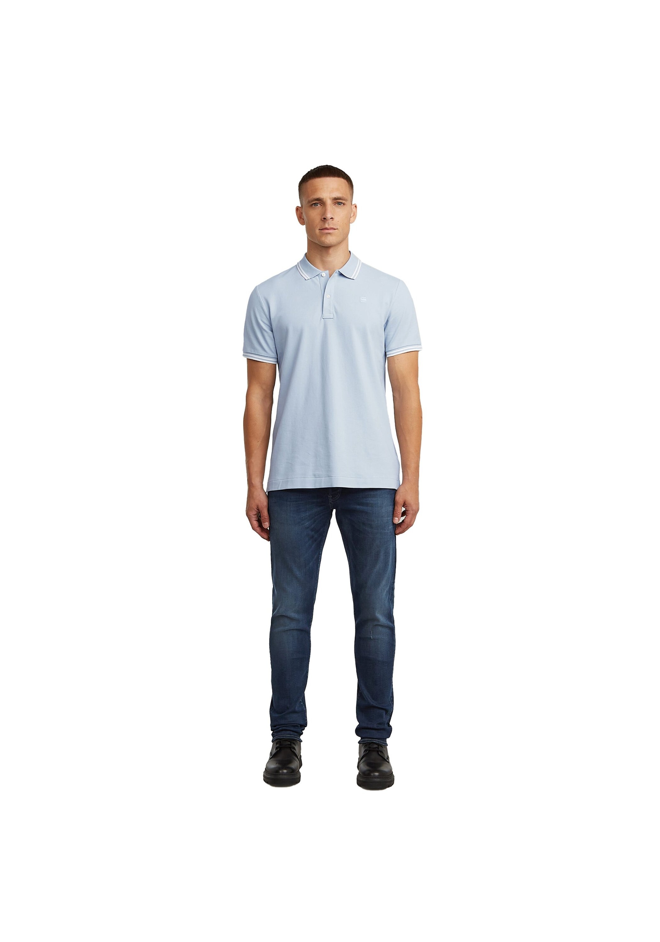 G-star Polo à Manches Courtes Dunda Slim Stripe Light Wave L Homme 3