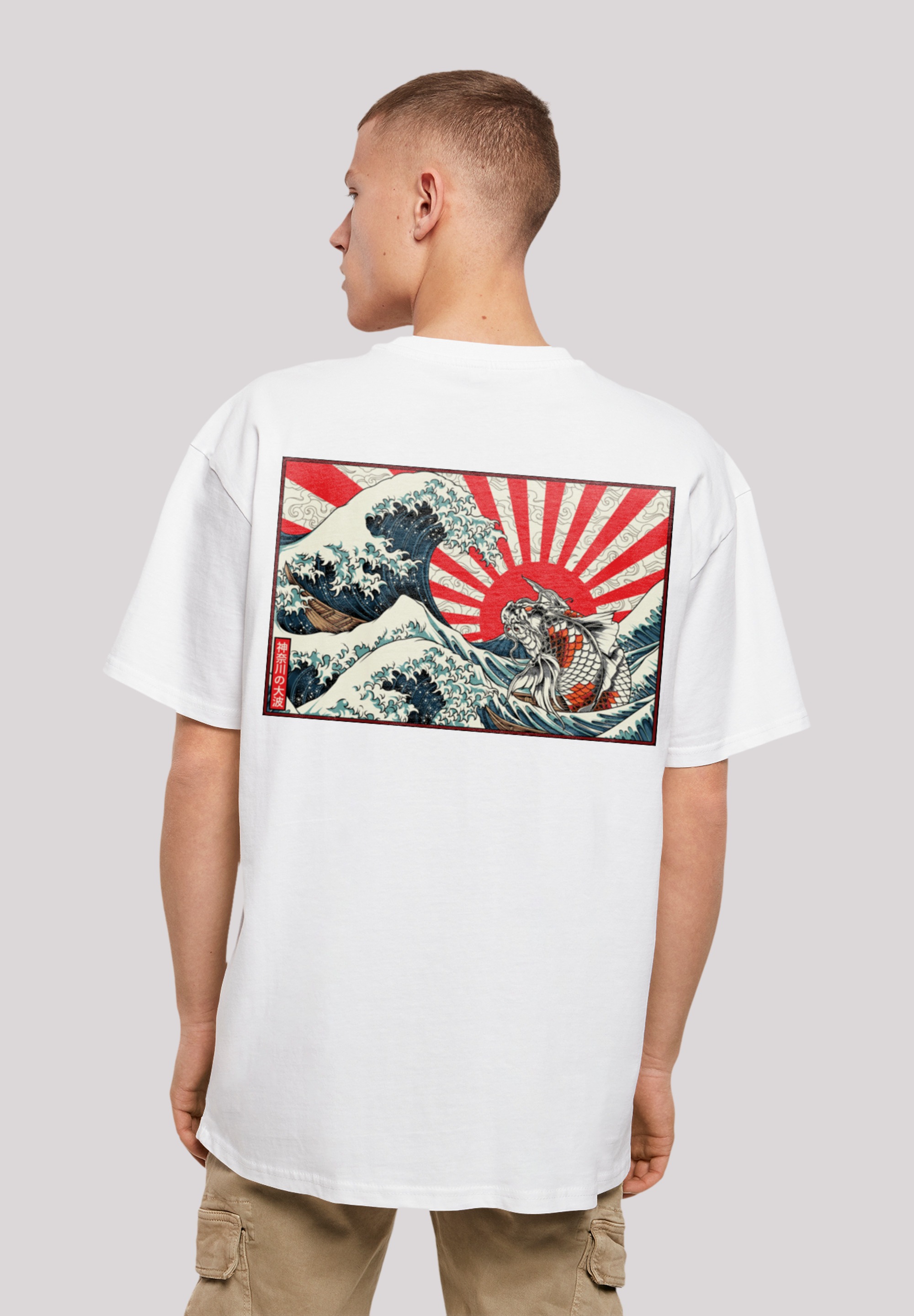 F4NT4STIC T-Shirt "Kanagawa Welle Japan", Print