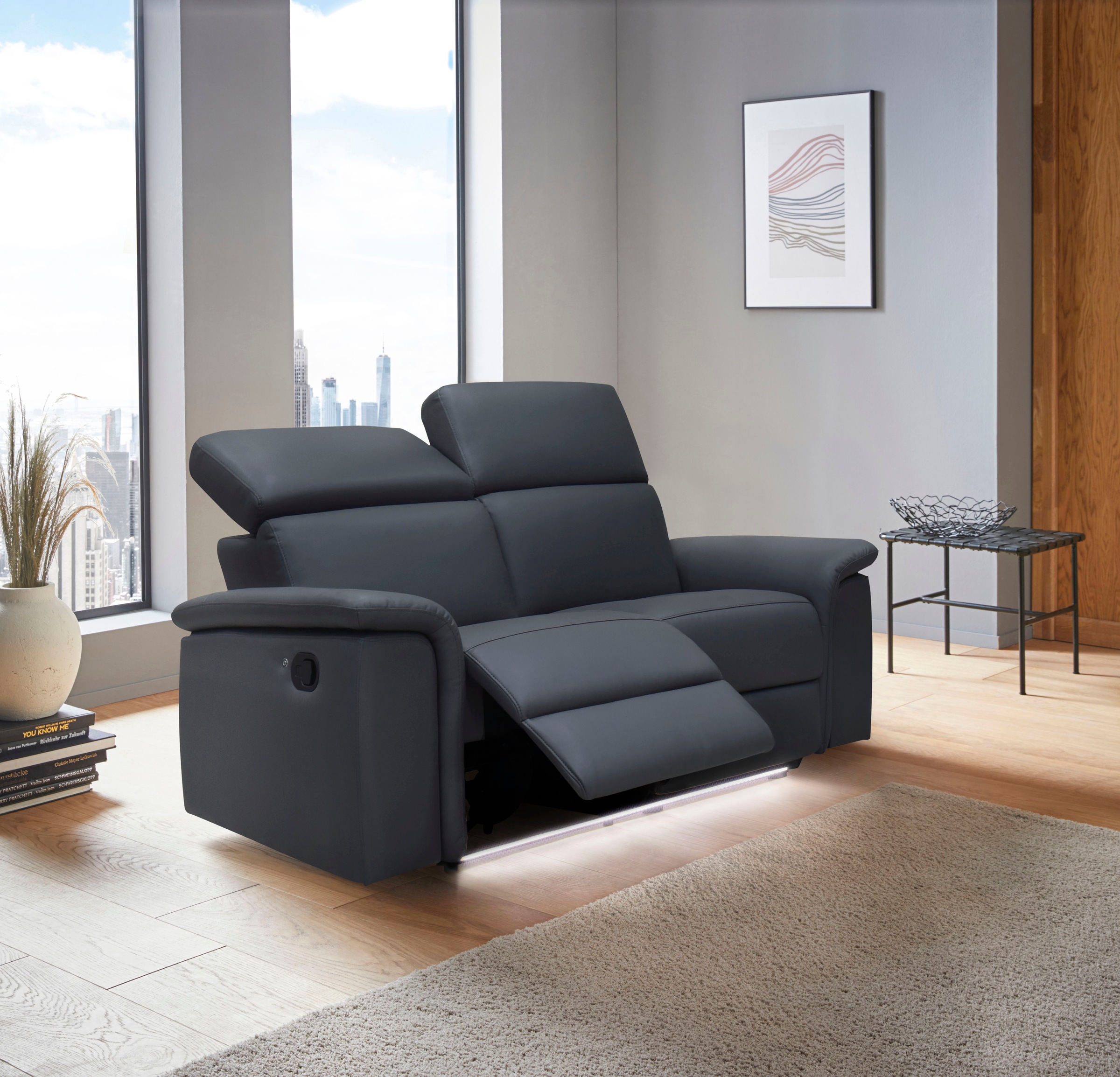 Home affaire 2-Sitzer "Pareli 172cm, manuelle u. elektr. Relaxfunktion" USB günstig online kaufen