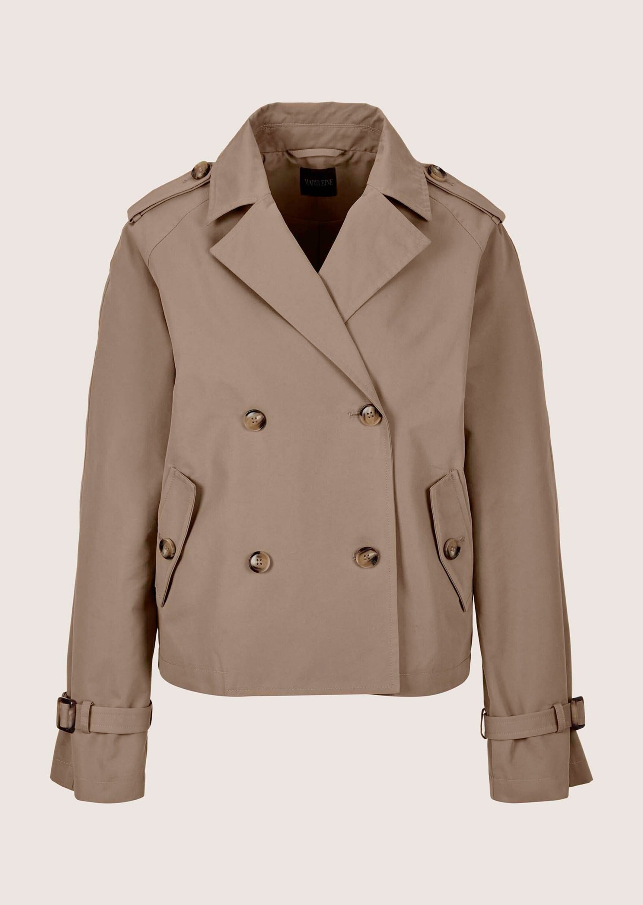 MADELEINE Kurzjacke "Trenchcoat Kurzjacke mit Reverskragen" Saumriegel günstig online kaufen