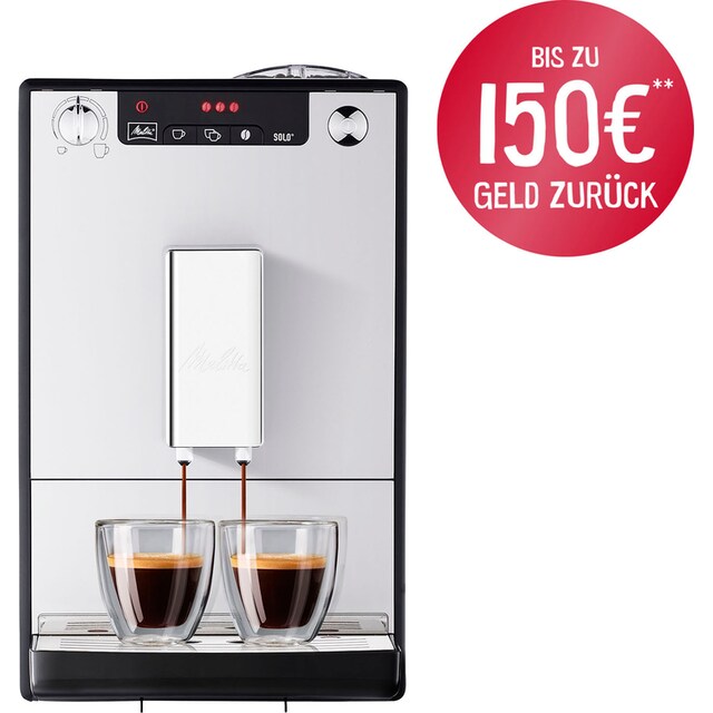 Melitta Kaffeevollautomat »Solo® E950-203, silber/schwarz«, Perfekt für  Café crème & Espresso, nur 20cm breit | BAUR