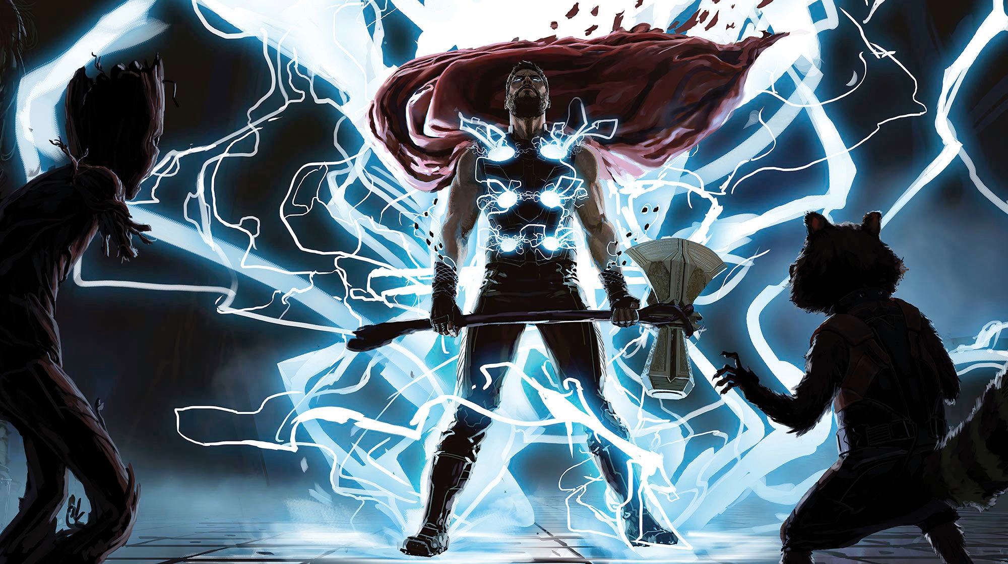 Komar Vliestapete "Thor God of Thunder", 500x280 cm (Breite x Höhe)