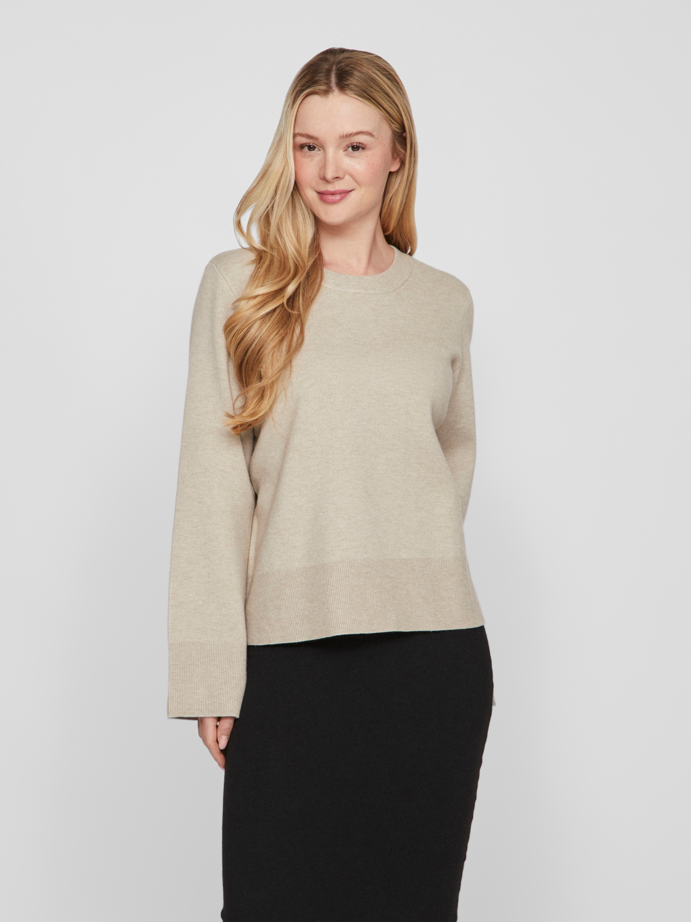 Rundhalspullover »VICASSIE O-NECK L/S KNIT TOP - NOOS«