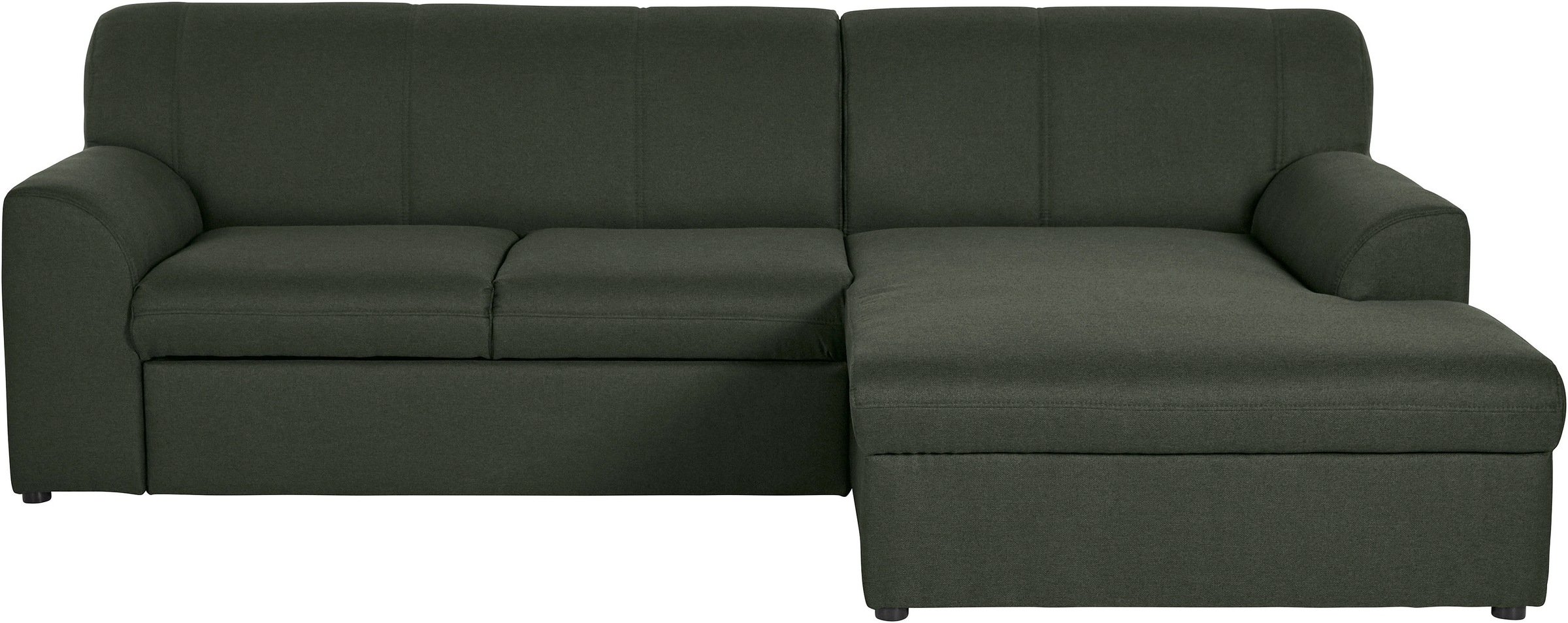 DOMO collection Ecksofa »Topper, elegant und zeitlos, kompaktes Stellmaß 245/155cm, L-Form«, mit Recamiere, wahlweise mit Schlaffunktion