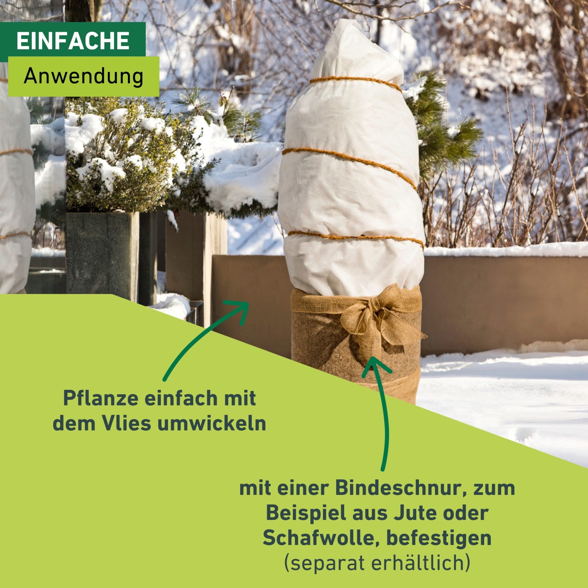 Windhager Winterschutzvlies »Winterschutz für Pflanzen, Vlieshaube, Frostschutz und Kälteschutz« UV stabilisiert und witterungsbeständig, 1,5x2 m, Stärke 200 g/m2