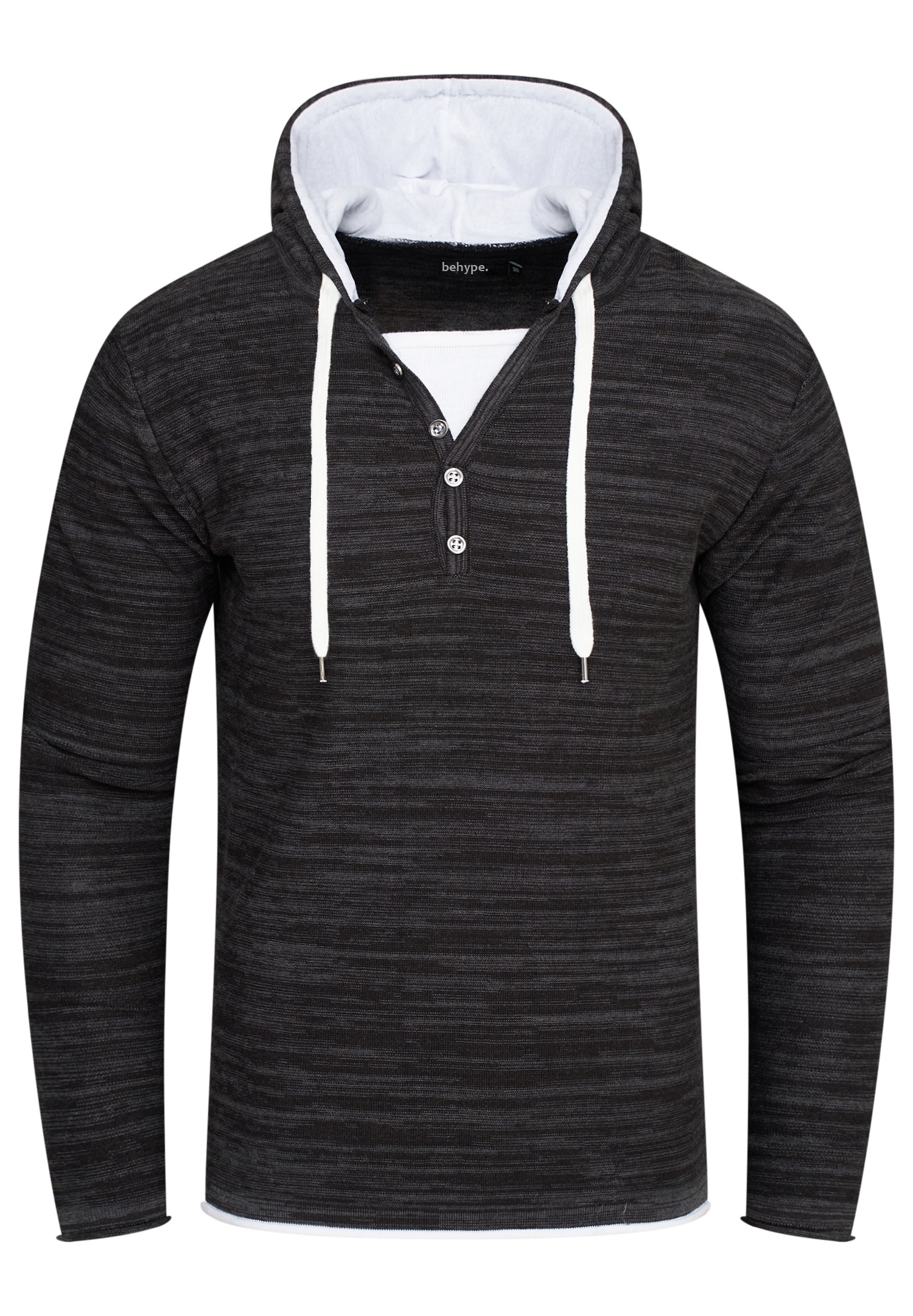 behype Kapuzensweatshirt »JOSHA«, in melierter Optik