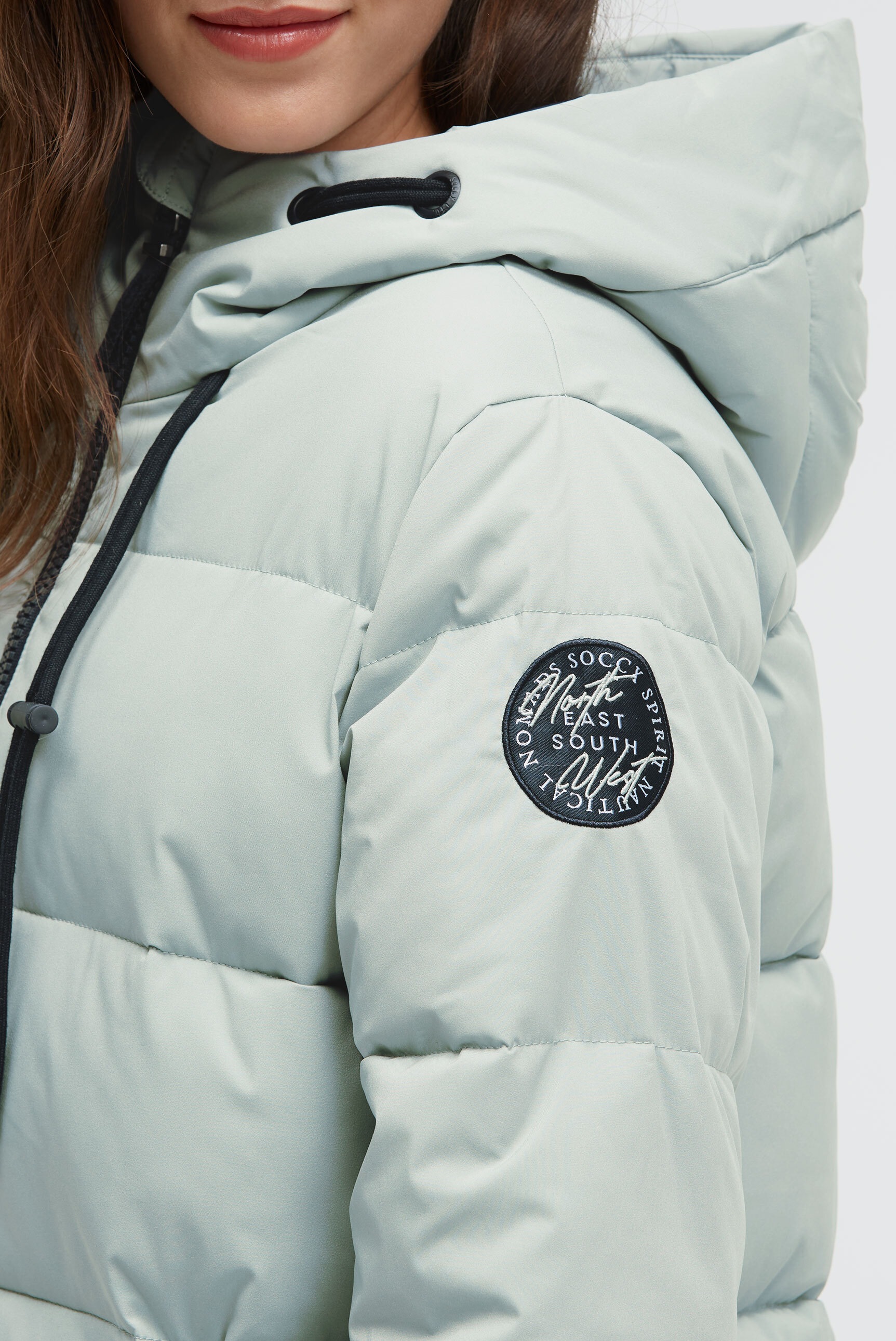 SOCCX Parka mit Kapuze mit Zwei-Wege-Reißverschluss