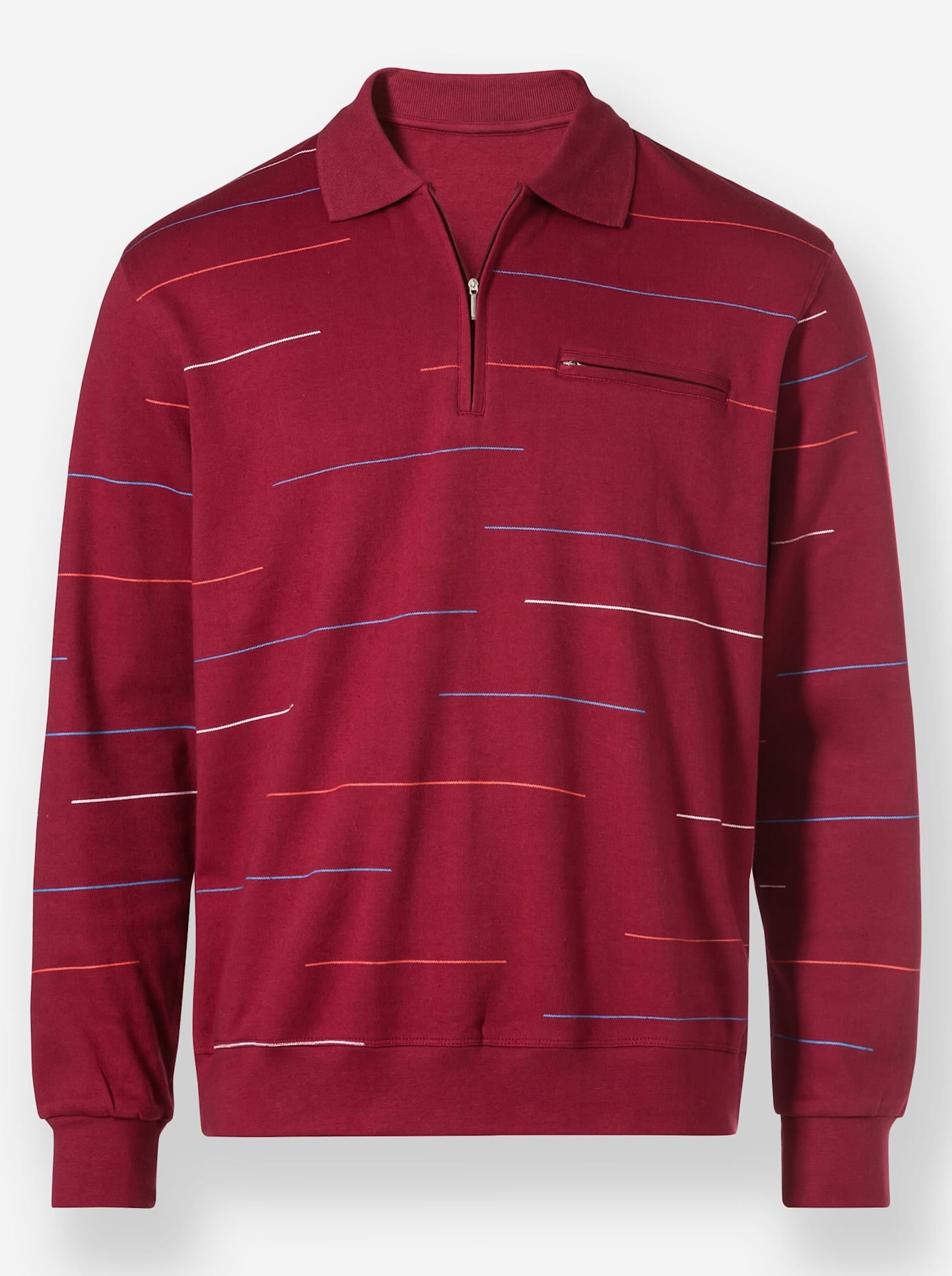 Marco Donati Langarm-Poloshirt »Sweatshirt«, (1 tlg.)