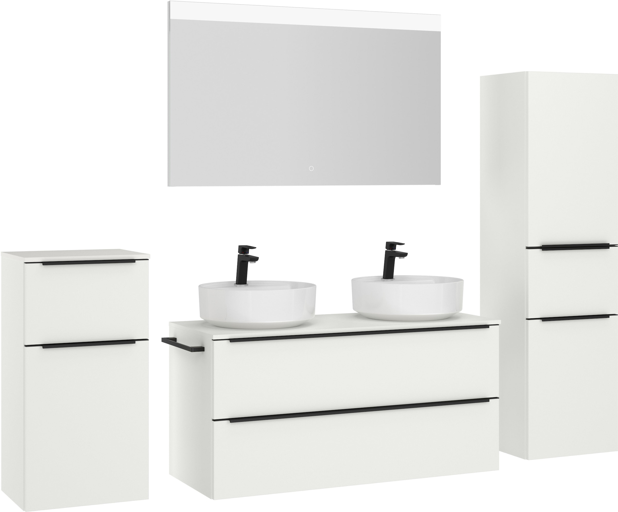 nobilia Badmöbel-Set "Alvene", (4 St., vormontiert, mit Soft-Close), inkl. günstig online kaufen