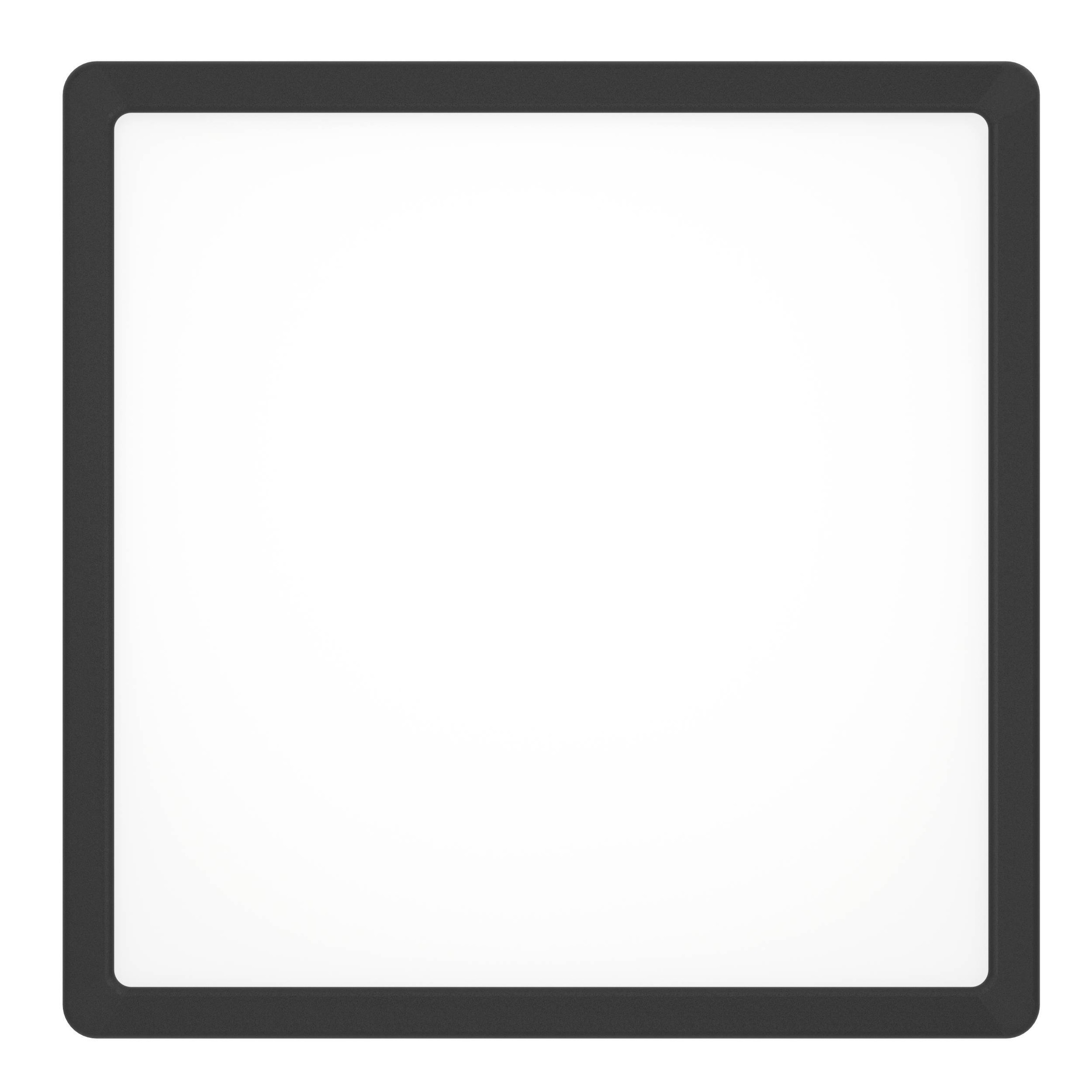 EGLO Aufbauleuchte "Fueva 6 Deckenleuchte, Aufbaulampe, Kunststoff, Deckenbeleuchtung", schwarz, 1, H: 2,5cm, 1 Stk., Leuchten, Aufbauleuchte - L29 x B29 x H2,5 cm - schwarz - 13W inkl. 2