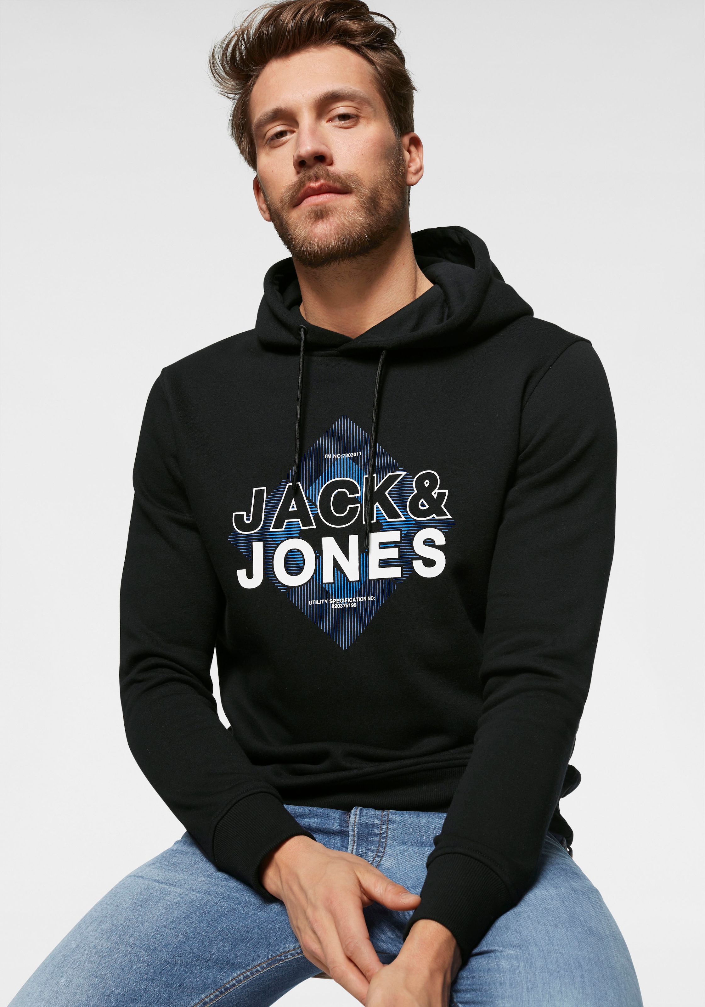 Jack & Jones Kapuzensweatshirt, mit Logodruck