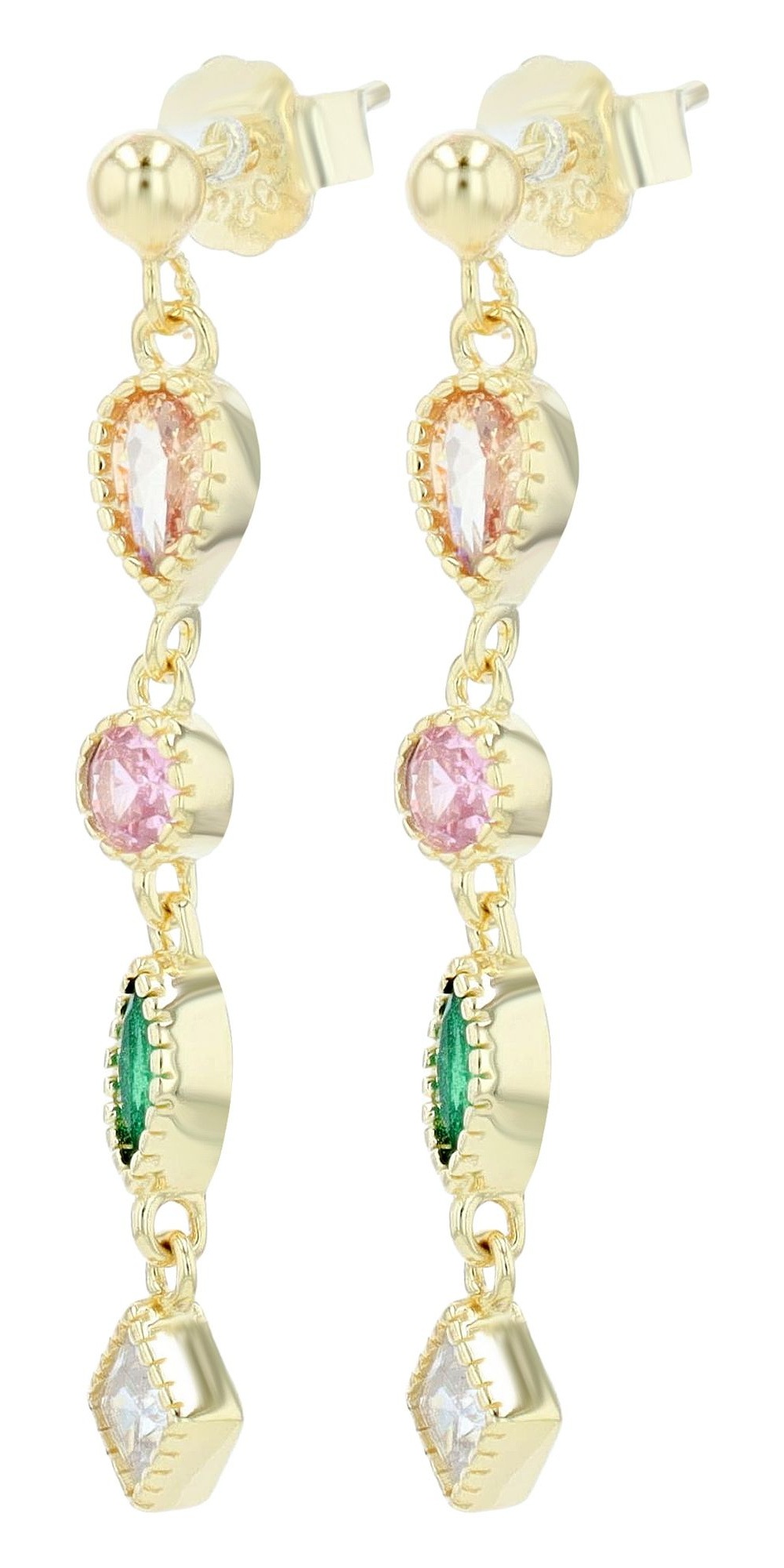 Adelia´s Paar Ohrhänger "Ohrringe – Ohrstecker aus 925 Silber mit Zirkonia" Perfekt als Geschenk zum einfach so