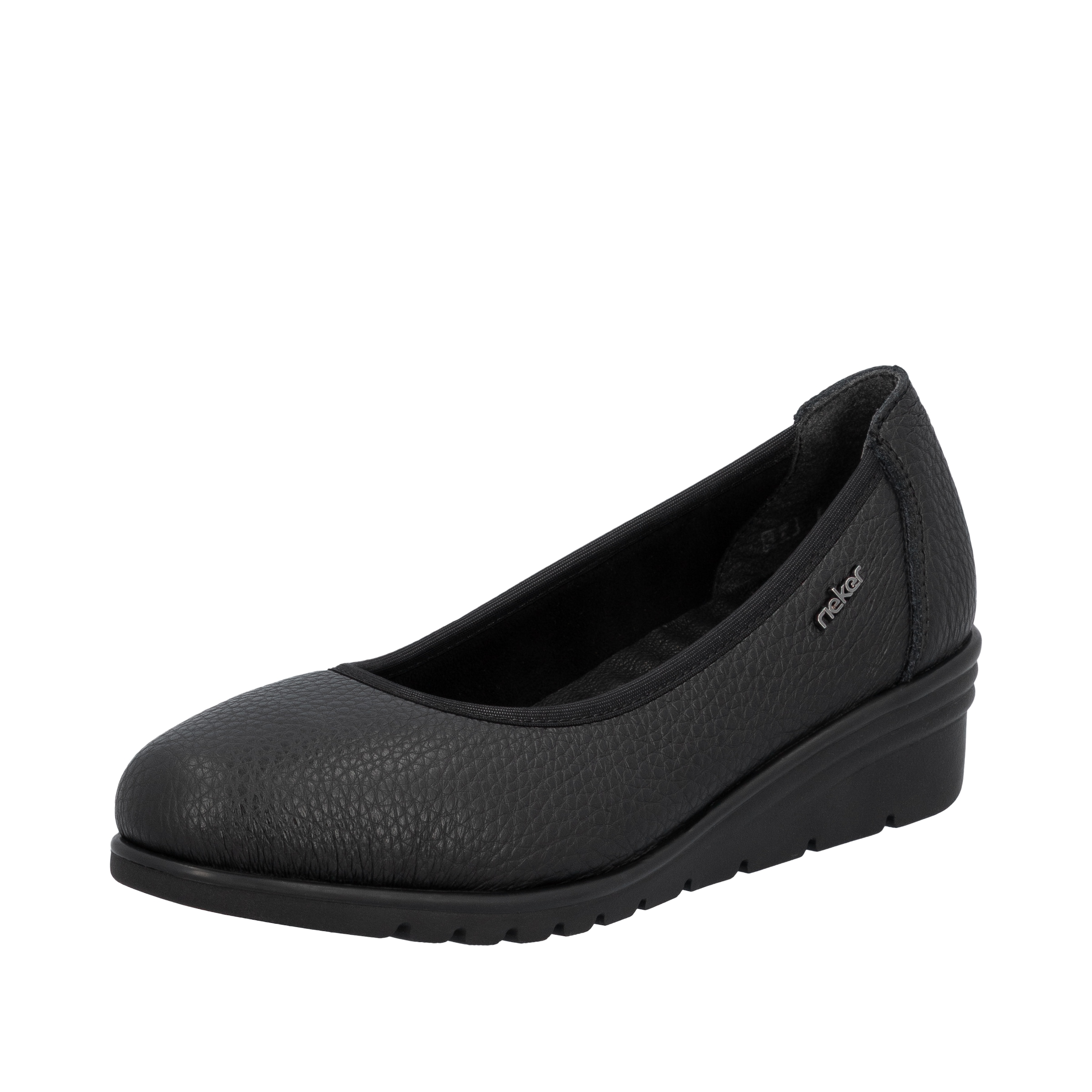 Rieker Keilpumps, Ballerina, Schlupfschuh, Slipper mit leichter Struktur im günstig online kaufen