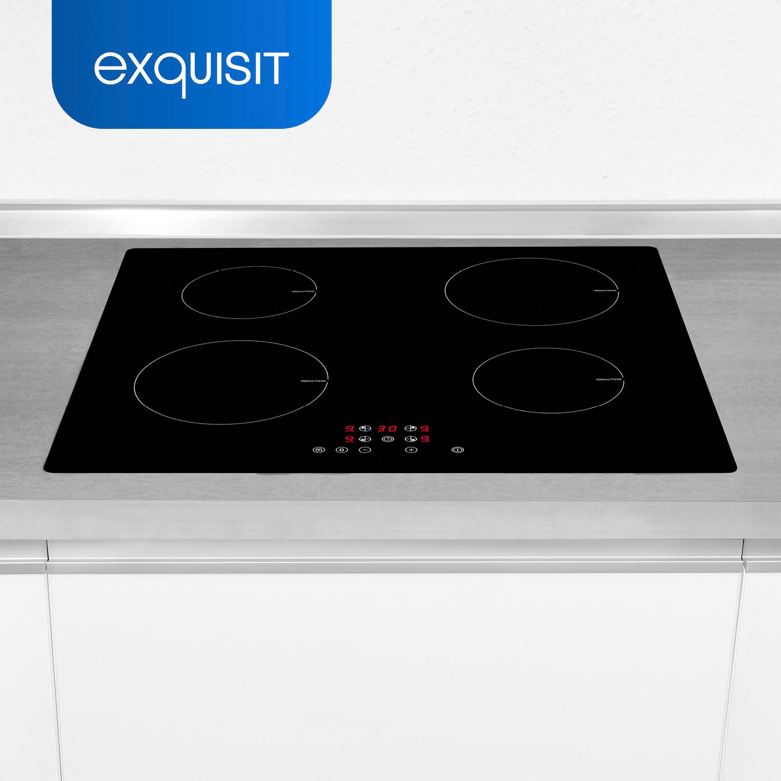 exquisit Backofen-Set »EBE76-9-H-020 inox«, mit Teleskopauszug nachrüstbar