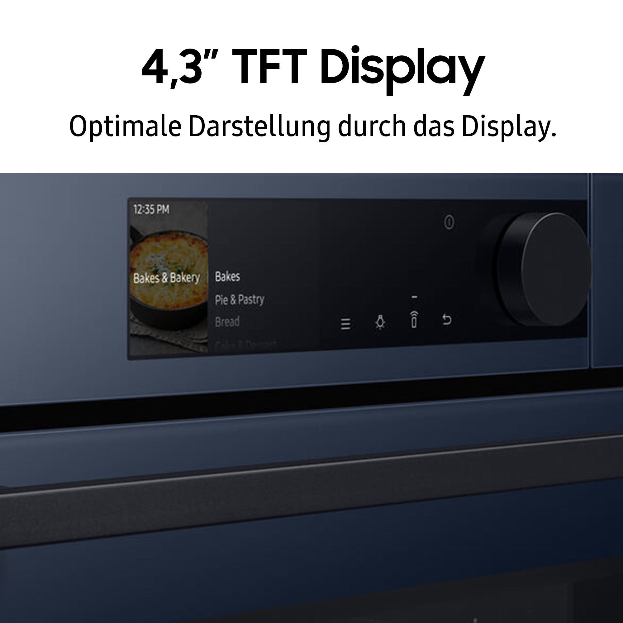 Samsung Pyrolyse Backofen NV7600B »NV7B6675CDN« mit 1-fach-Teleskopauszug mit Pyrolyse-Selbstreinigung Dual Cook – Ein Ofen. Zwei Garräume. Maximale Flexibilität.