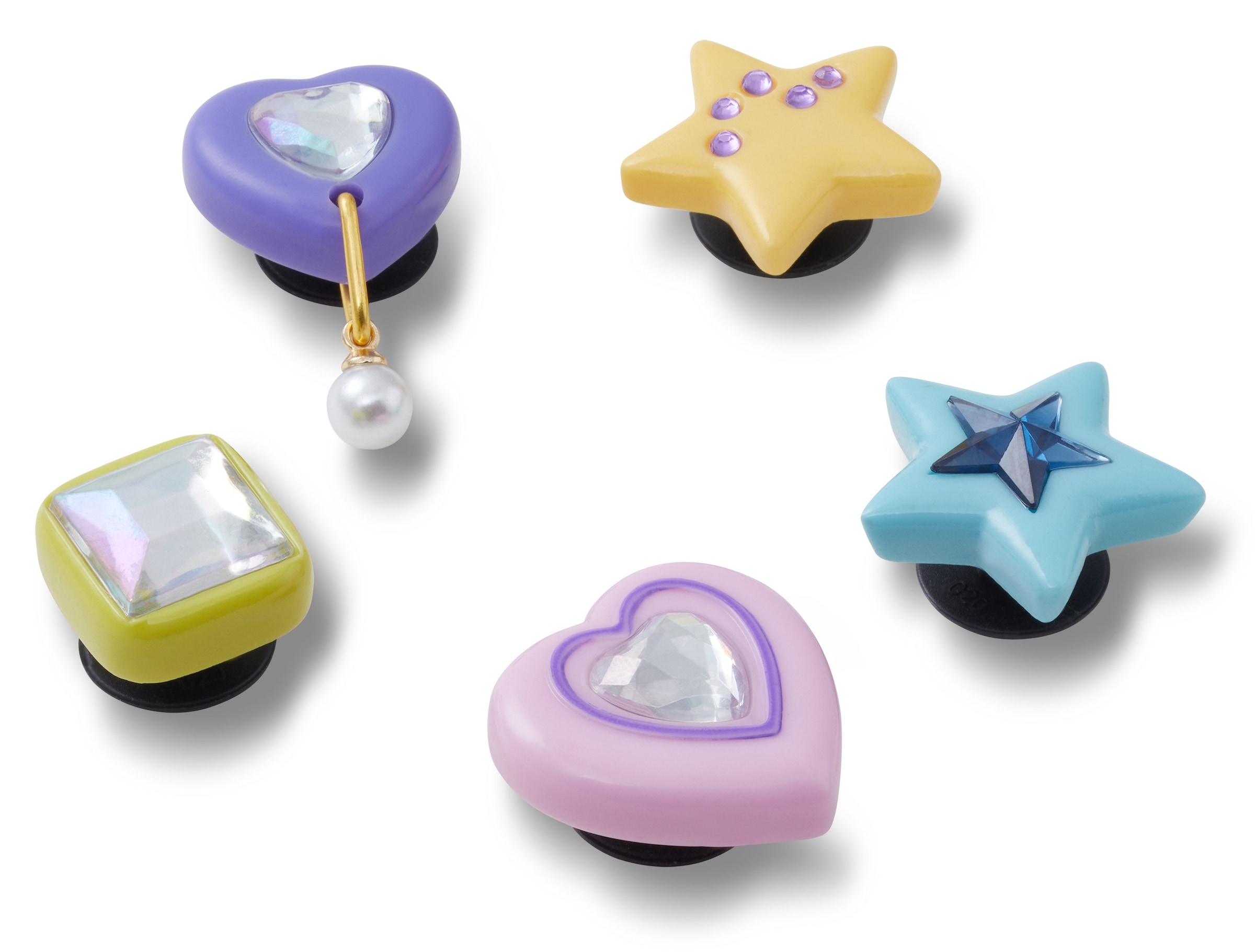 Crocs Schuhanstecker »Jibbitz™ Dazzling Gems«, (Set, 5 tlg., Kein Spielzeug. Nicht für Kinder unter 3 Jahren geeignet), Charm, Anstecker für Crocs Schuhe