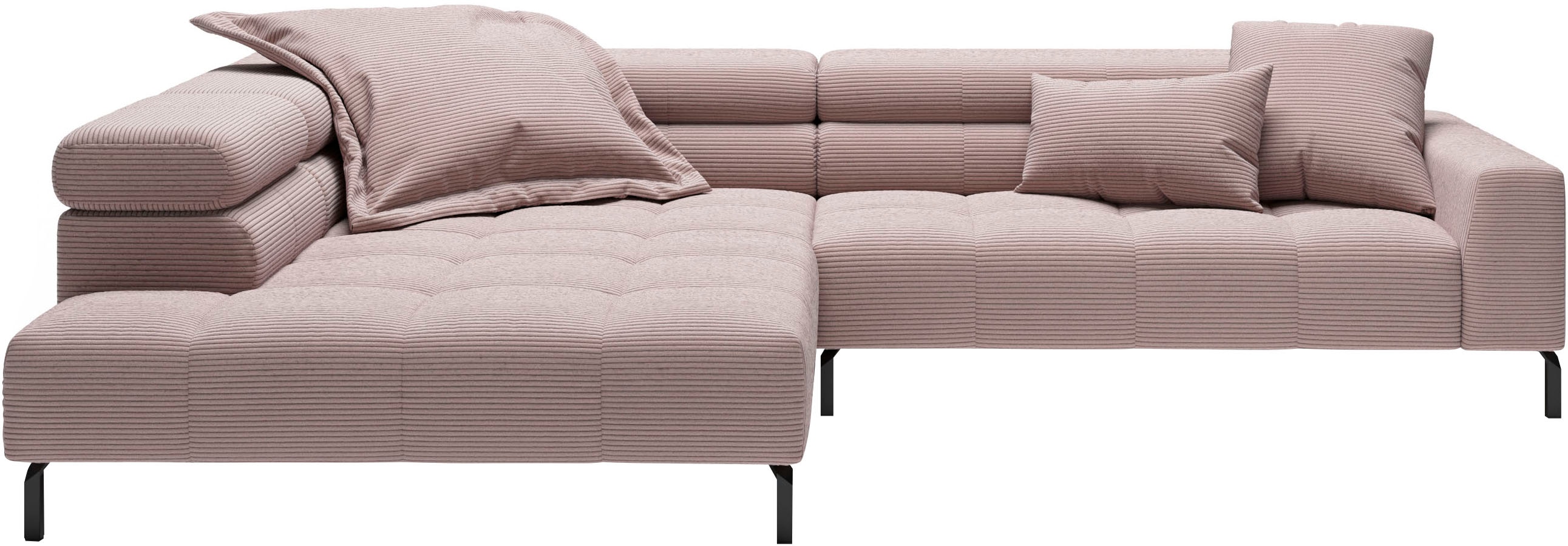Home affaire Ecksofa "Claya, 311 cm breit, L-Form, inkl. Kopfteilverstellung" mit elektrischem Sitzvorzug im Hauptelement