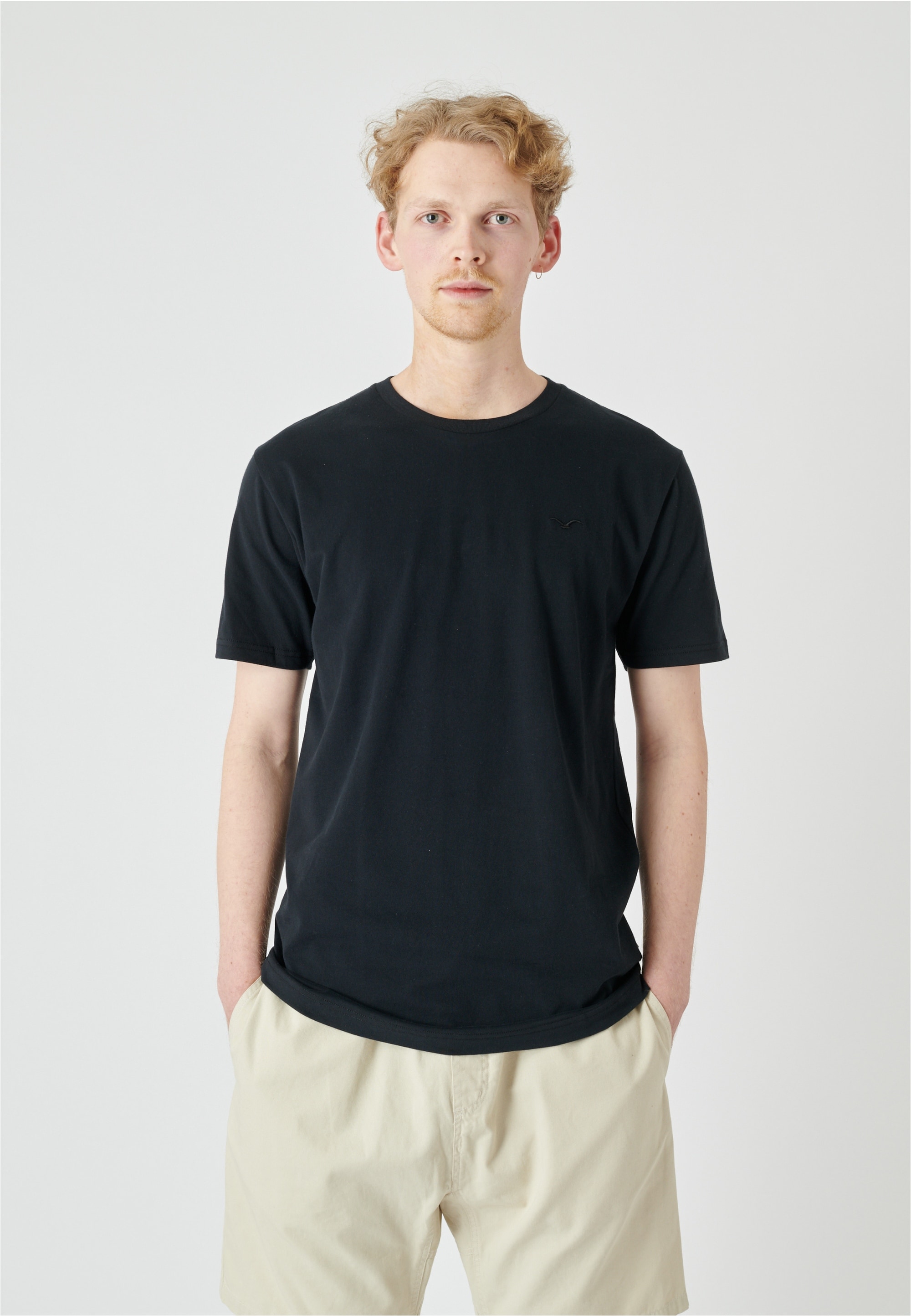 Cleptomanicx T-Shirt »Ligull Regular«, (1 tlg.), mit kleiner Logo-Stickerei
