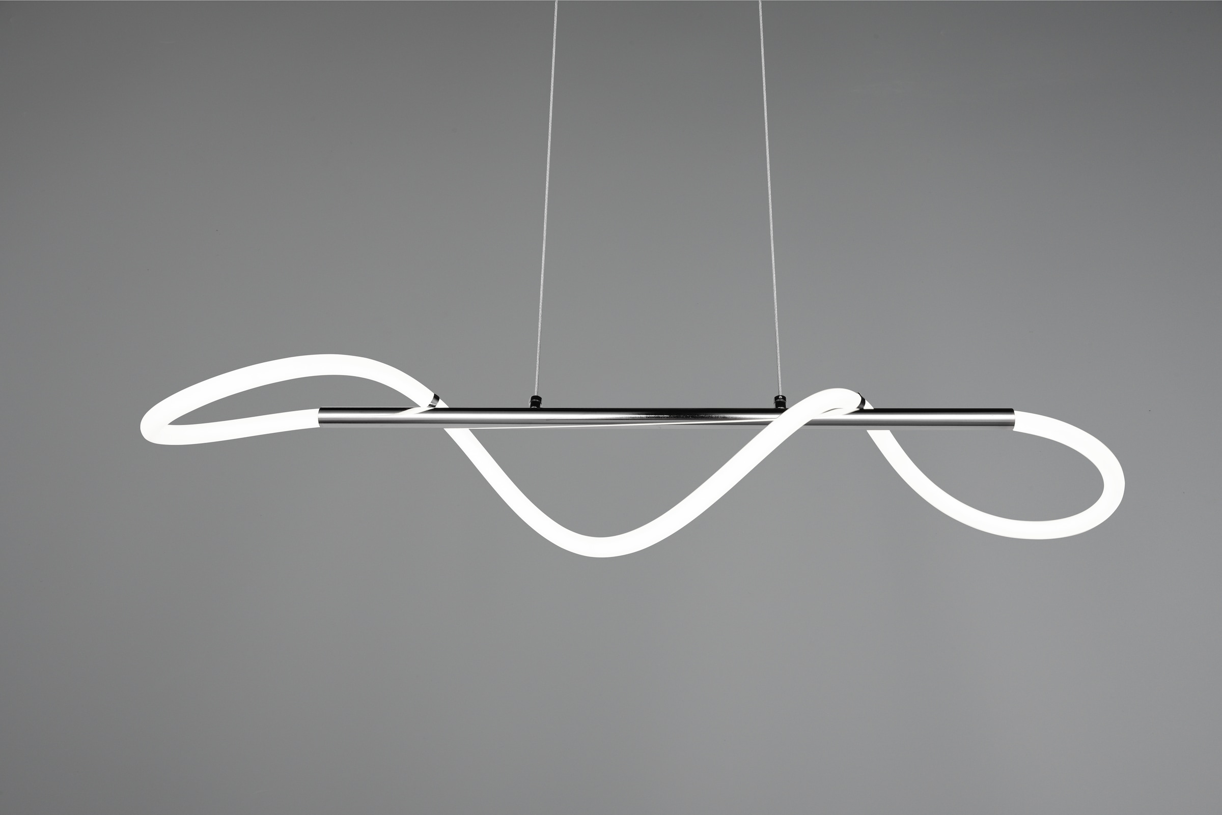 REALITY Leuchten LED Pendelleuchte »ARGOS, Hängelampe Esszimmer Wohnzimmer, 28W LED kaltweiß 4000K 3500 Lm«, 1 flammig, Leuchtmittel LED-Board | LED fest integriert, Hängeleuchte höhenverstellbar bis 150cm, 3 Stufen Switch Dimmer