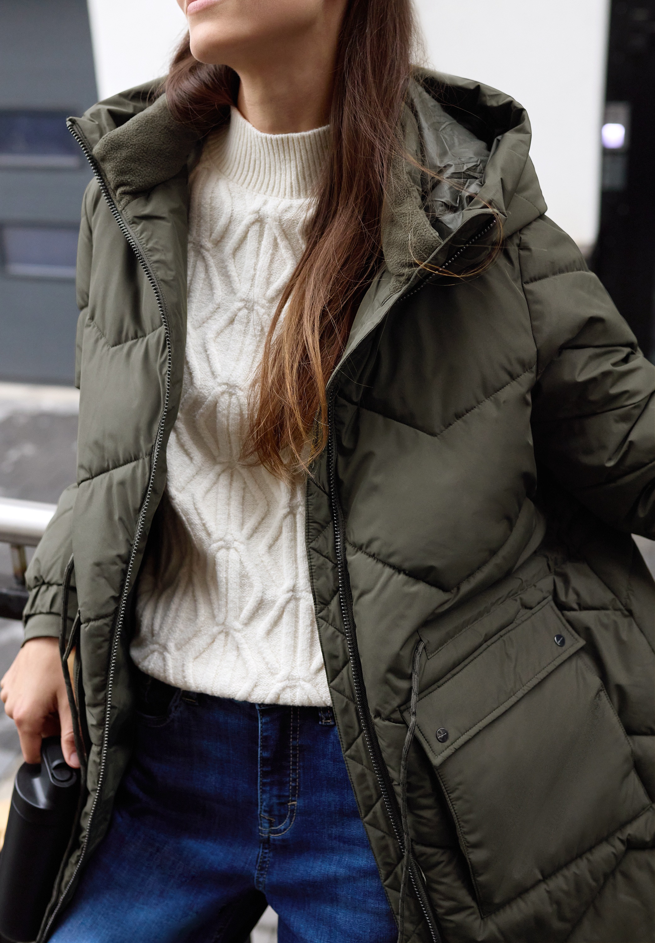 STREET ONE STUDIO Steppjacke mit Kapuze mit Kapuze günstig online kaufen