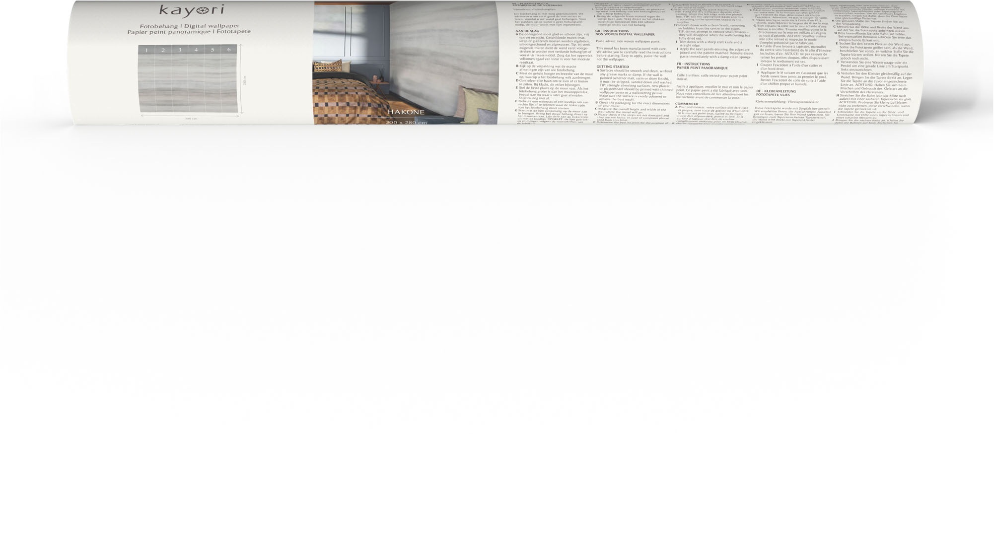 kayori Vliestapete »Hakone« Farbverlauf glatt 280x300cm (LxB)