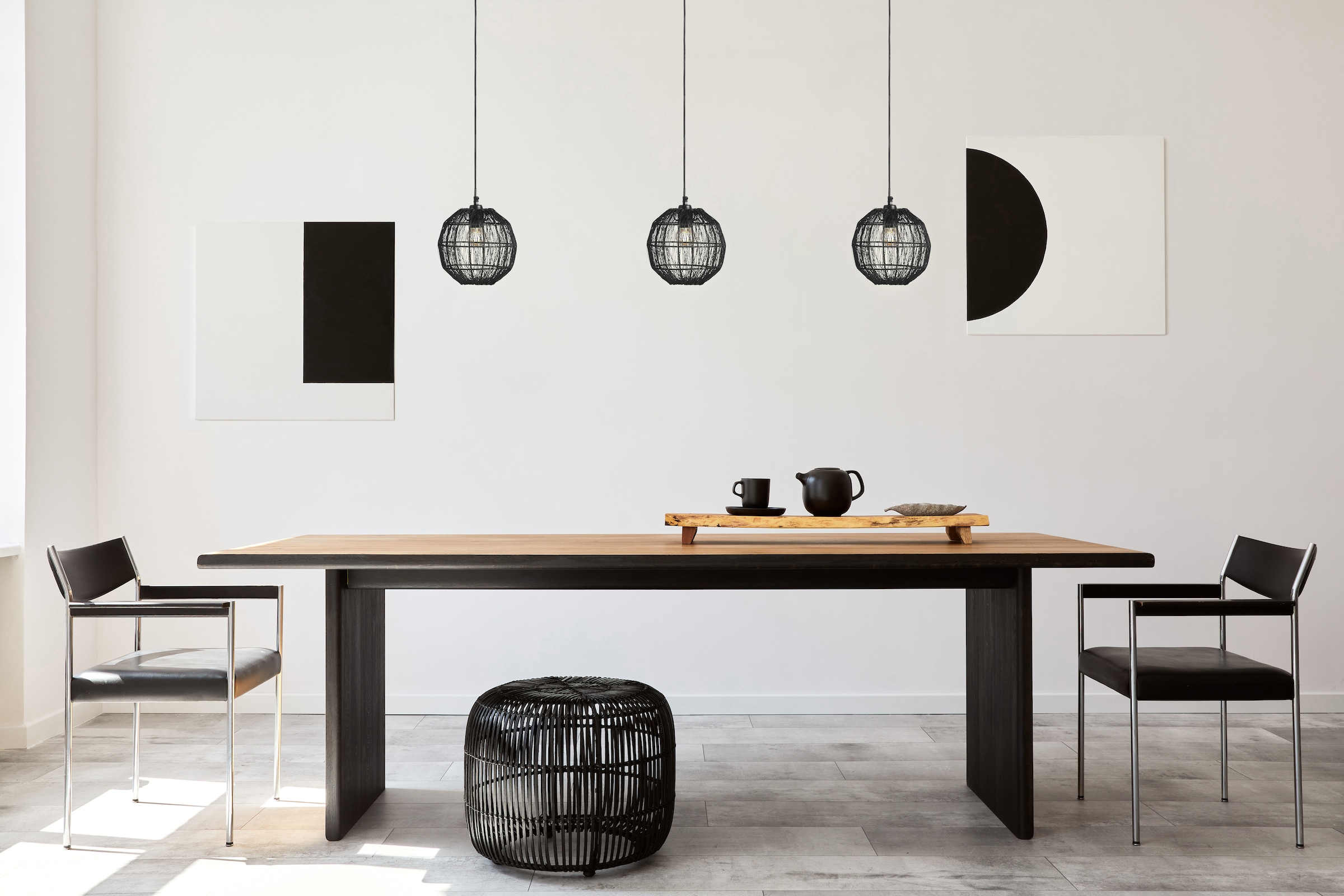 GLOBO LIGHTING Hängeleuchte »HERMI II« E27 1 Stk. Hängelampe schwarz Metallgeflecht Höhe kürzbar Esstisch